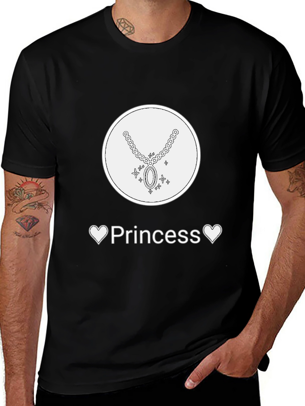 Princess Graphic Tee - Necklace Design Soft Fabric