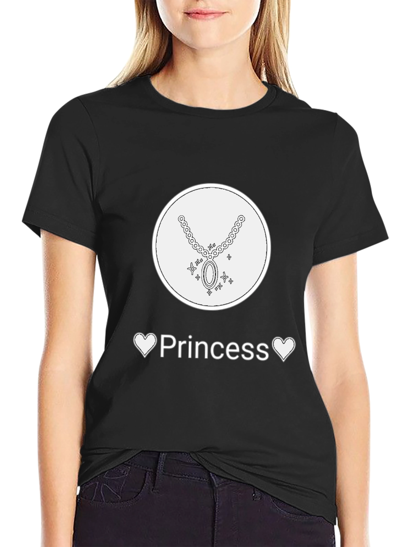 Princess Graphic Tee - Necklace Design Soft Fabric