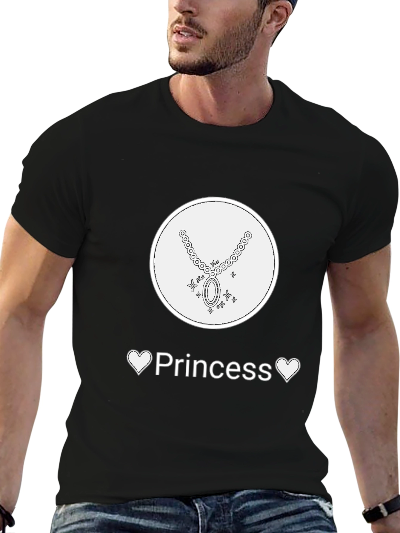 Princess Graphic Tee - Necklace Design Soft Fabric