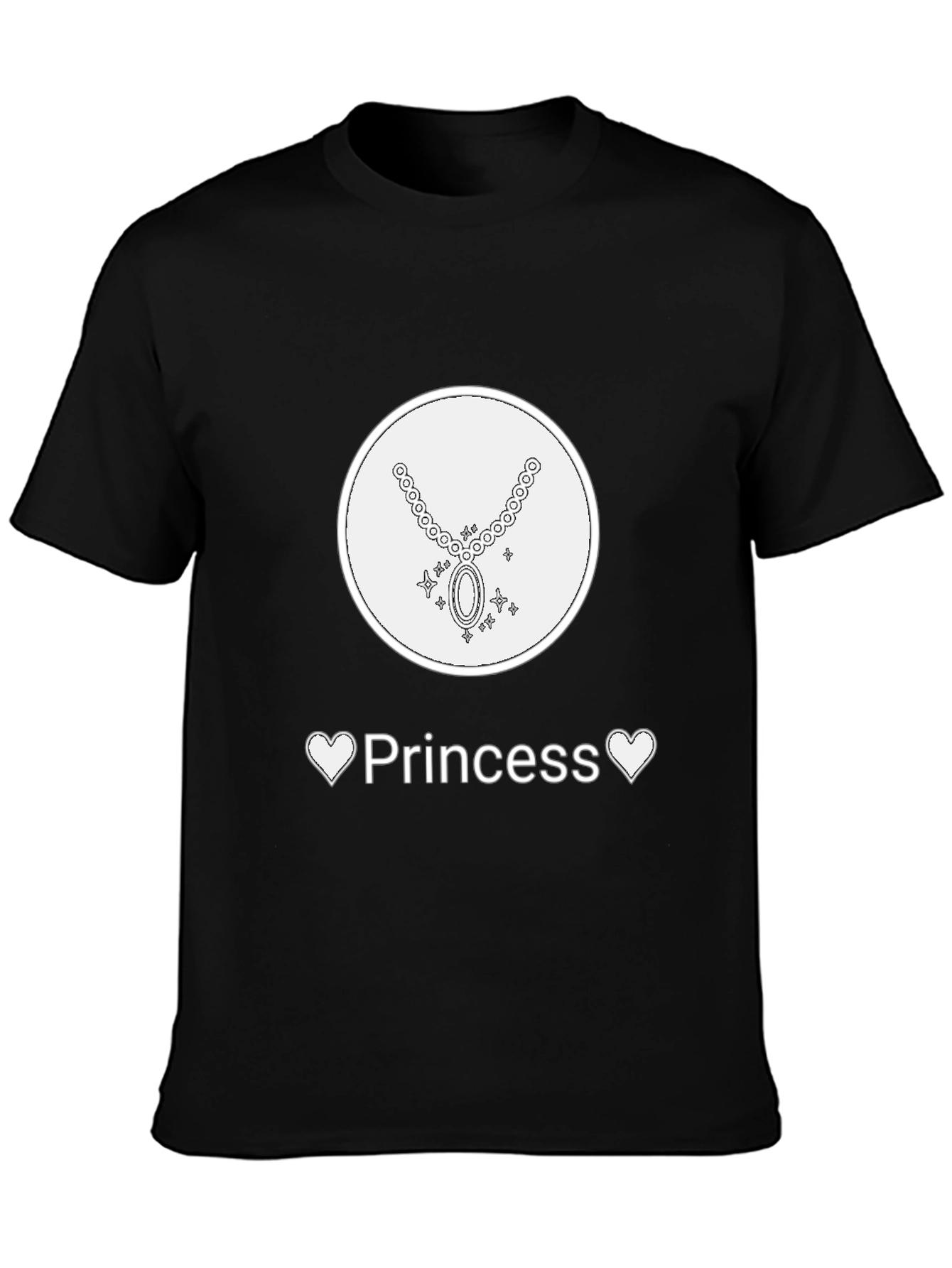 Princess Graphic Tee - Necklace Design Soft Fabric