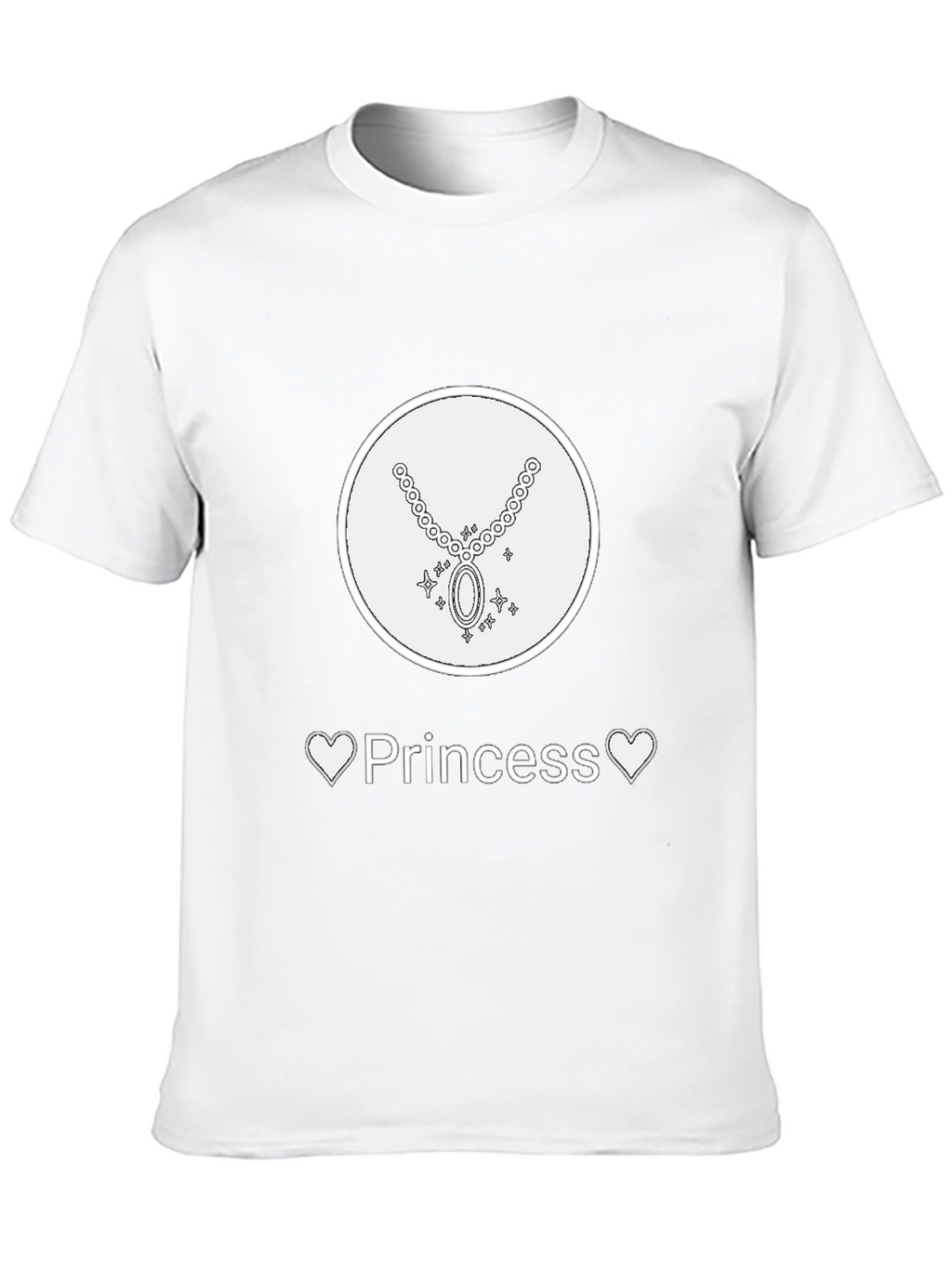 Princess Graphic Tee - Necklace Design Soft Fabric
