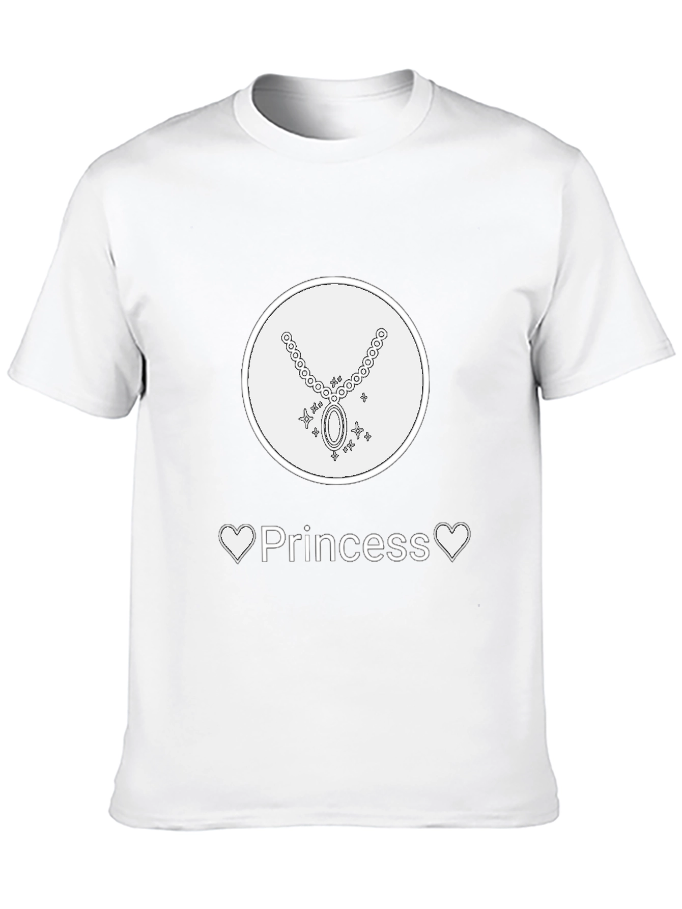 Princess Graphic Tee - Necklace Design Soft Fabric