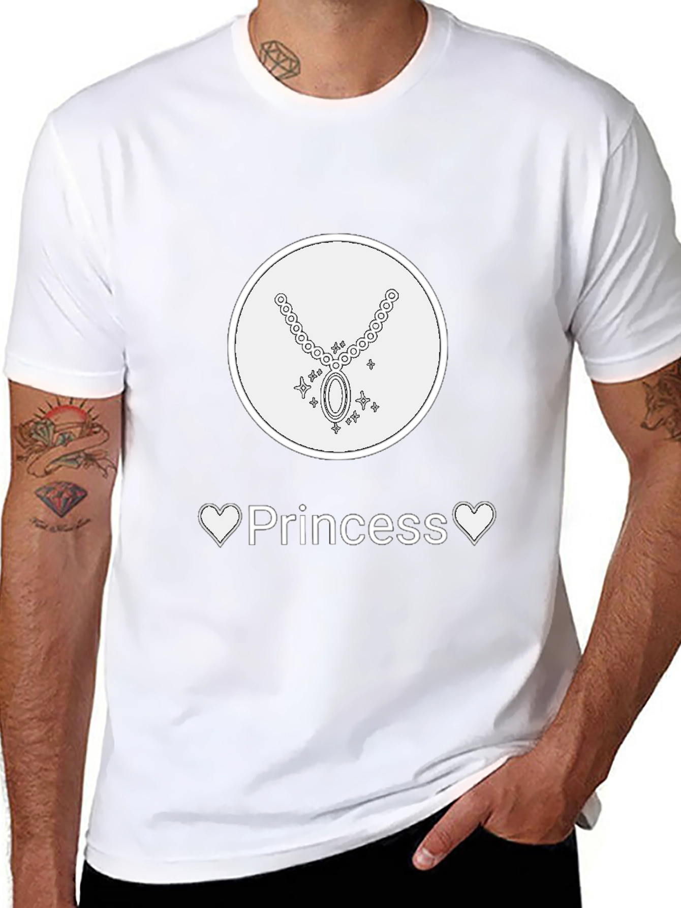 Princess Graphic Tee - Necklace Design Soft Fabric