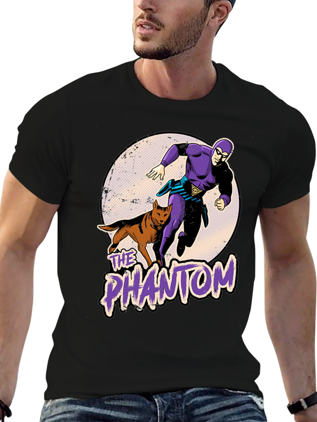 The Phantom Graphic T-Shirt: Retro Comic Style