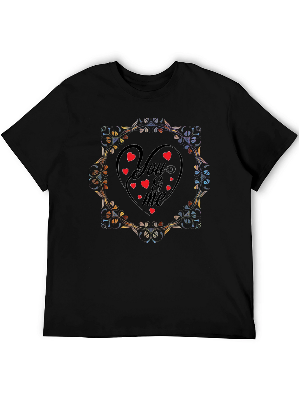You & Me Heart Valentines Day Graphic T-Shirt