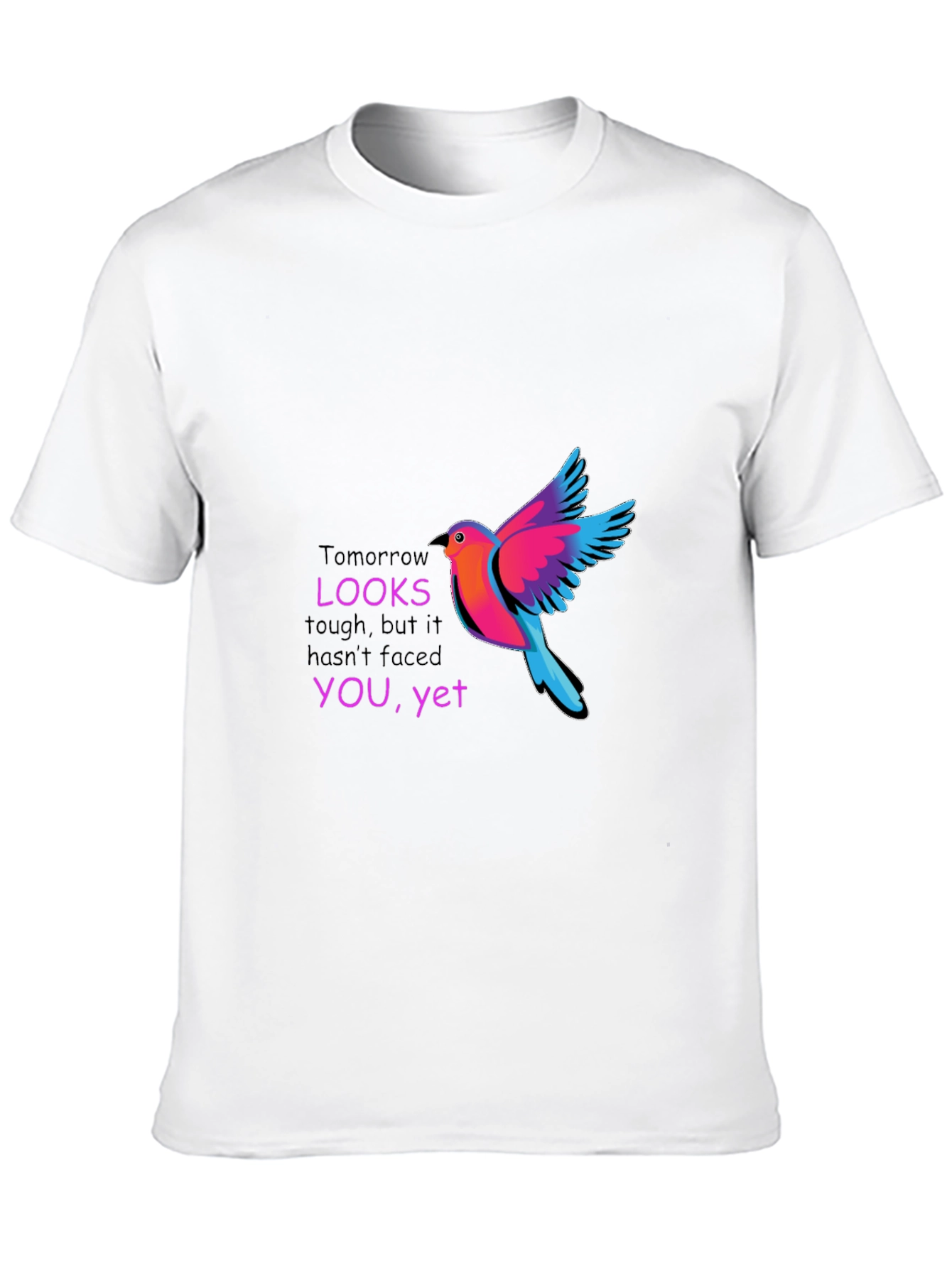 Motivational Bird Graphic Black T-Shirt