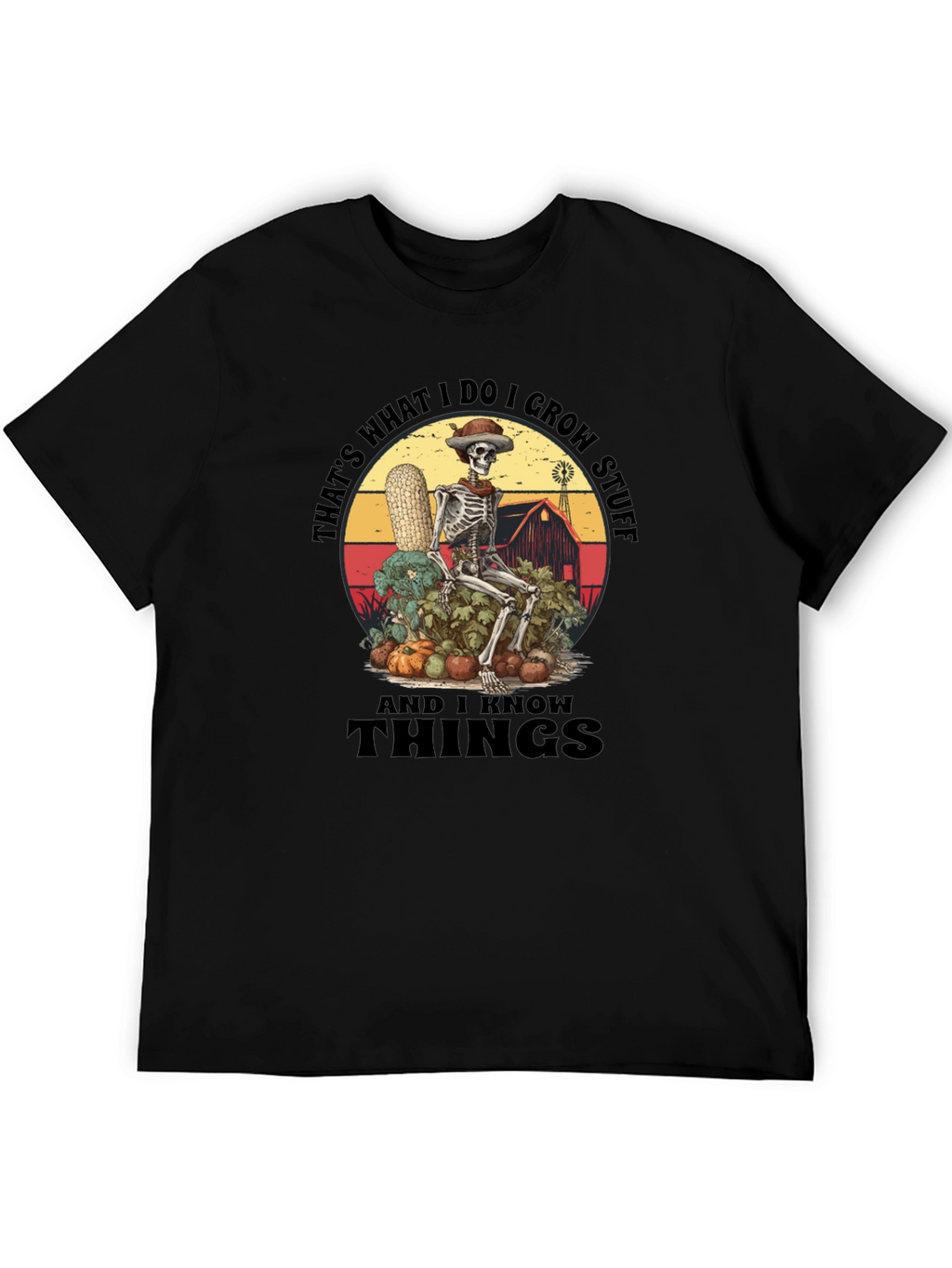 Skeleton Gardener Graphic T-Shirt