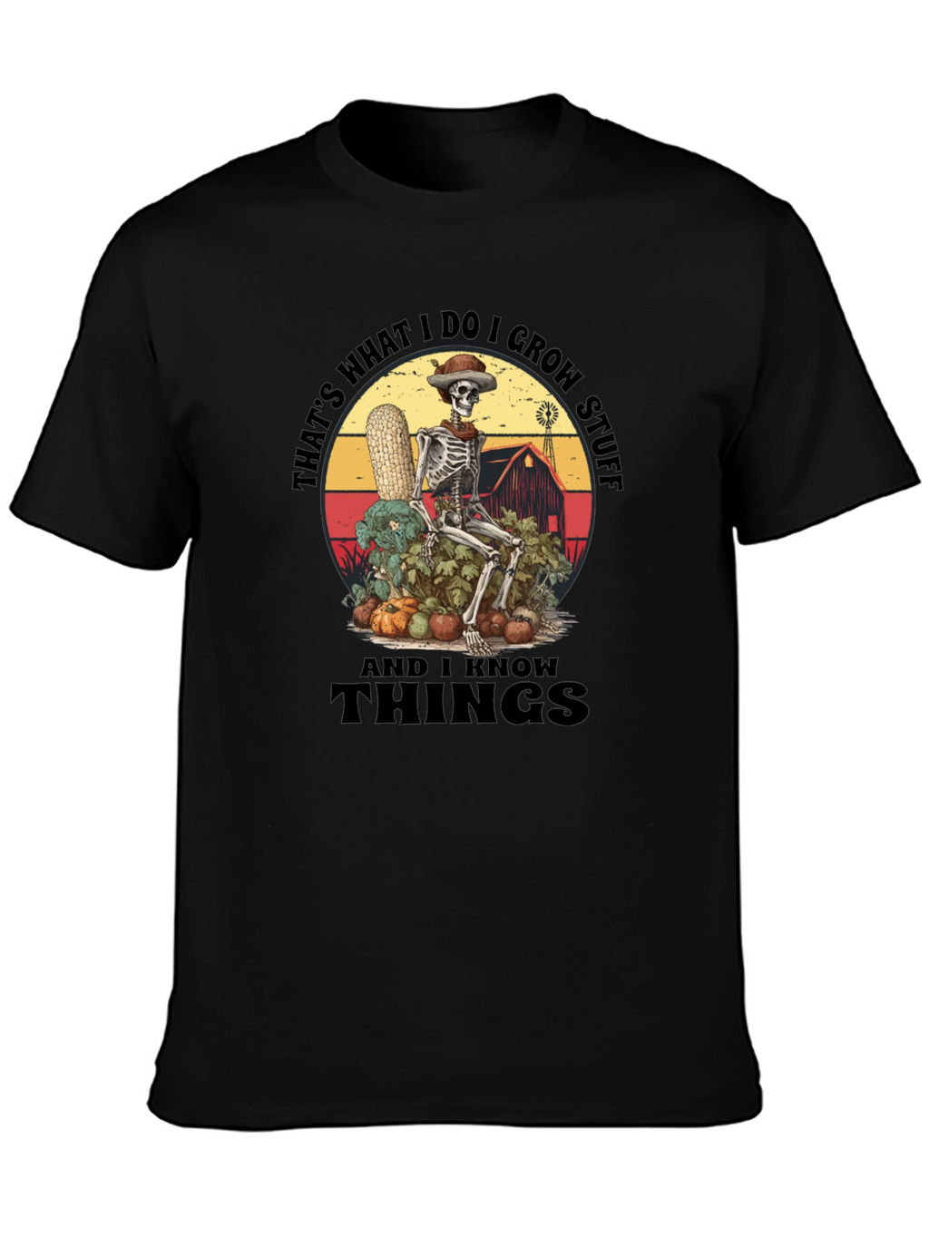 Skeleton Gardener Graphic T-Shirt