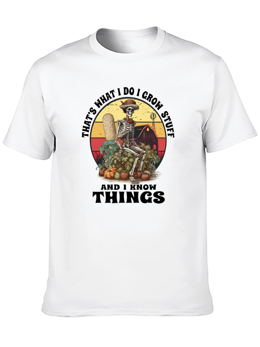 Skeleton Gardener Graphic T-Shirt