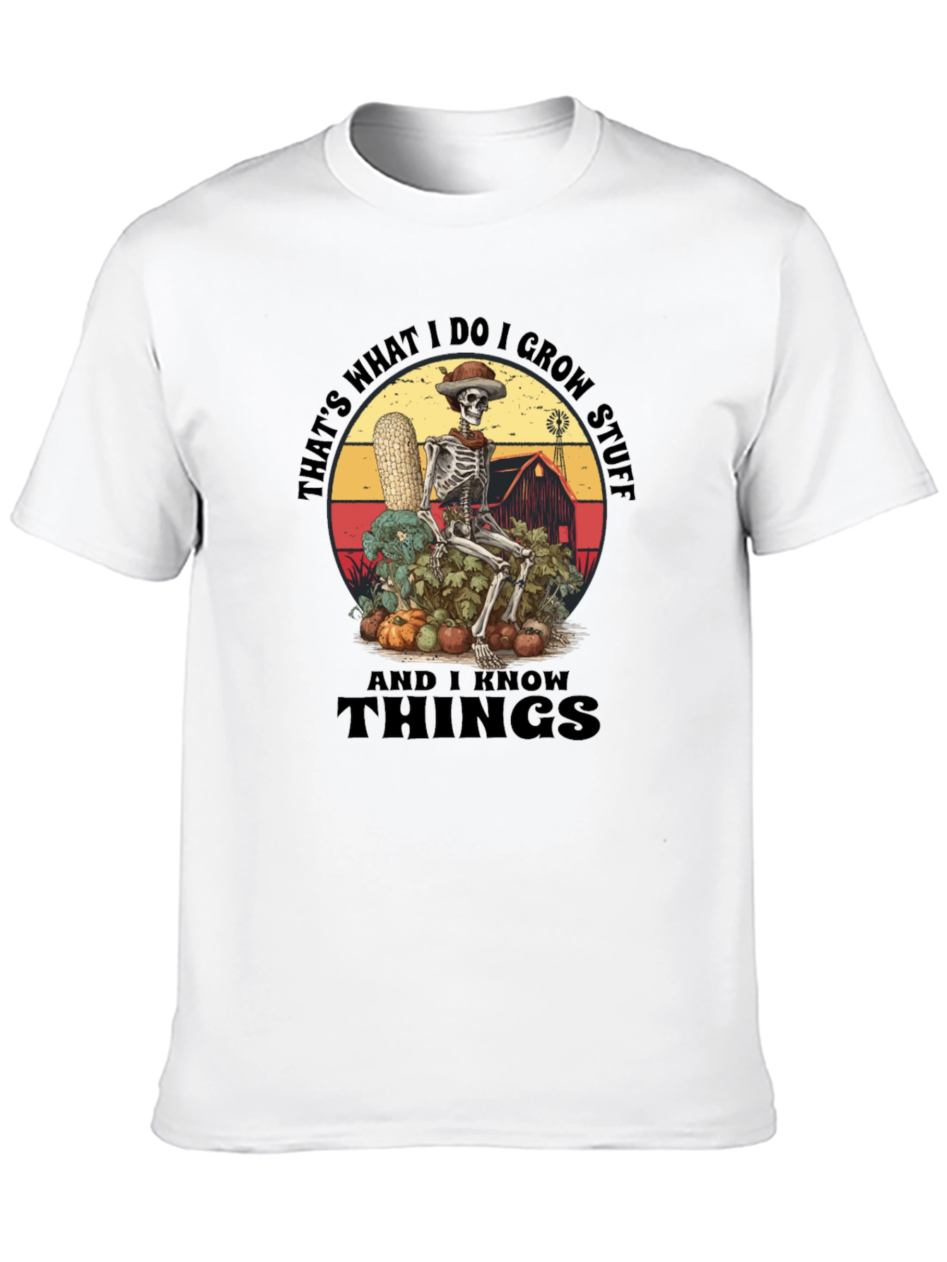 Skeleton Gardener Graphic T-Shirt