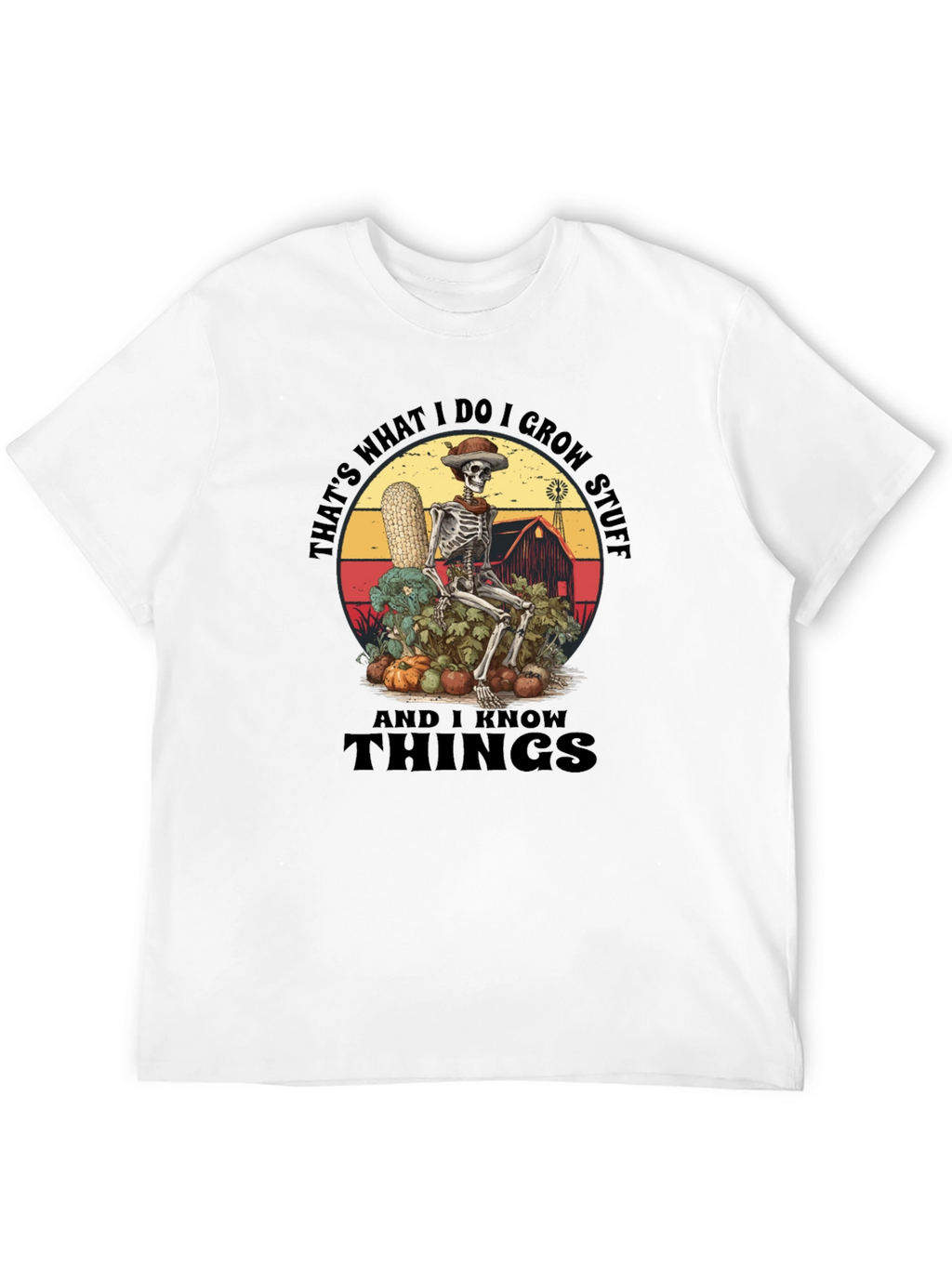 Skeleton Gardener Graphic T-Shirt