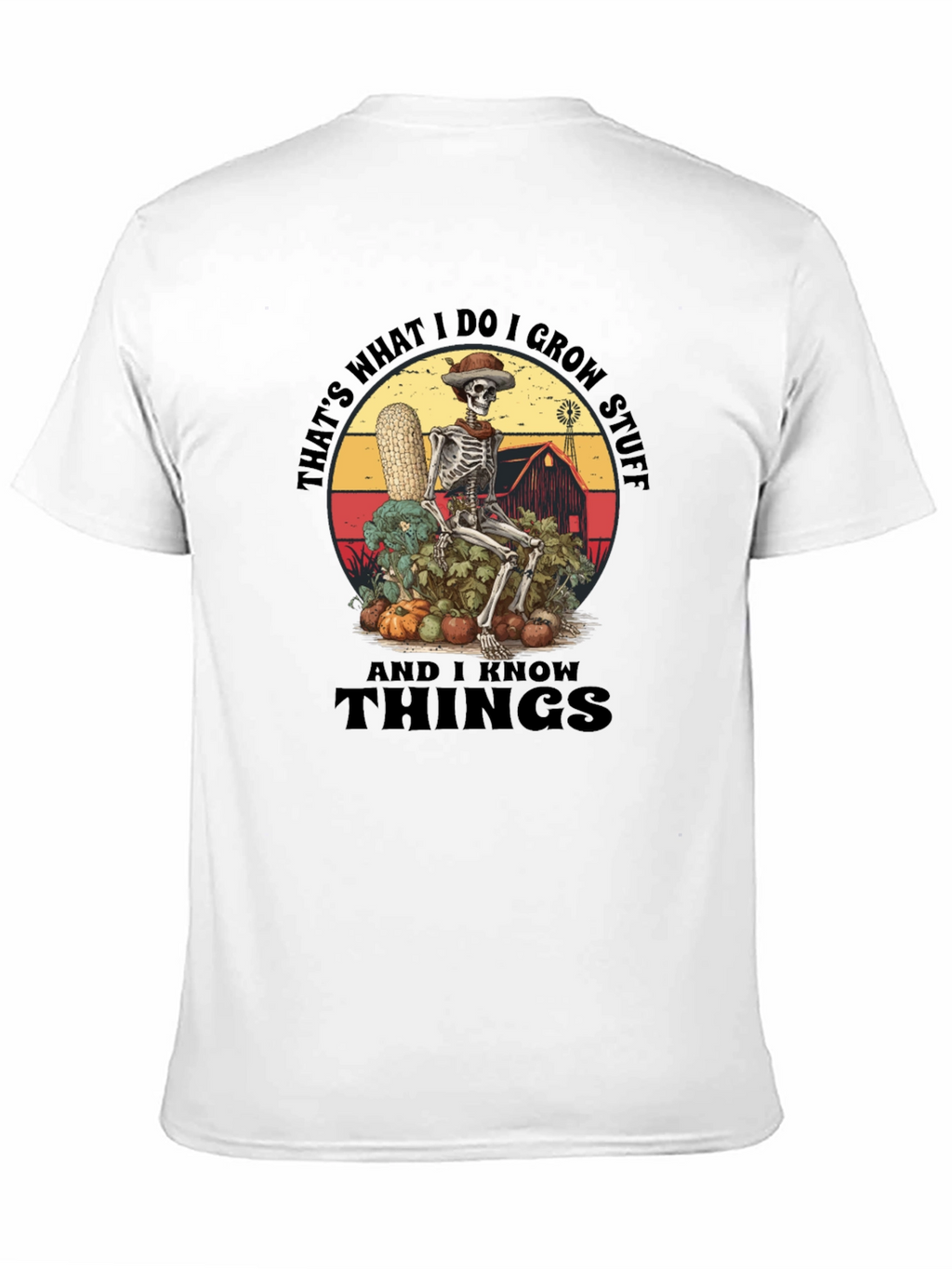 Skeleton Gardener Graphic T-Shirt