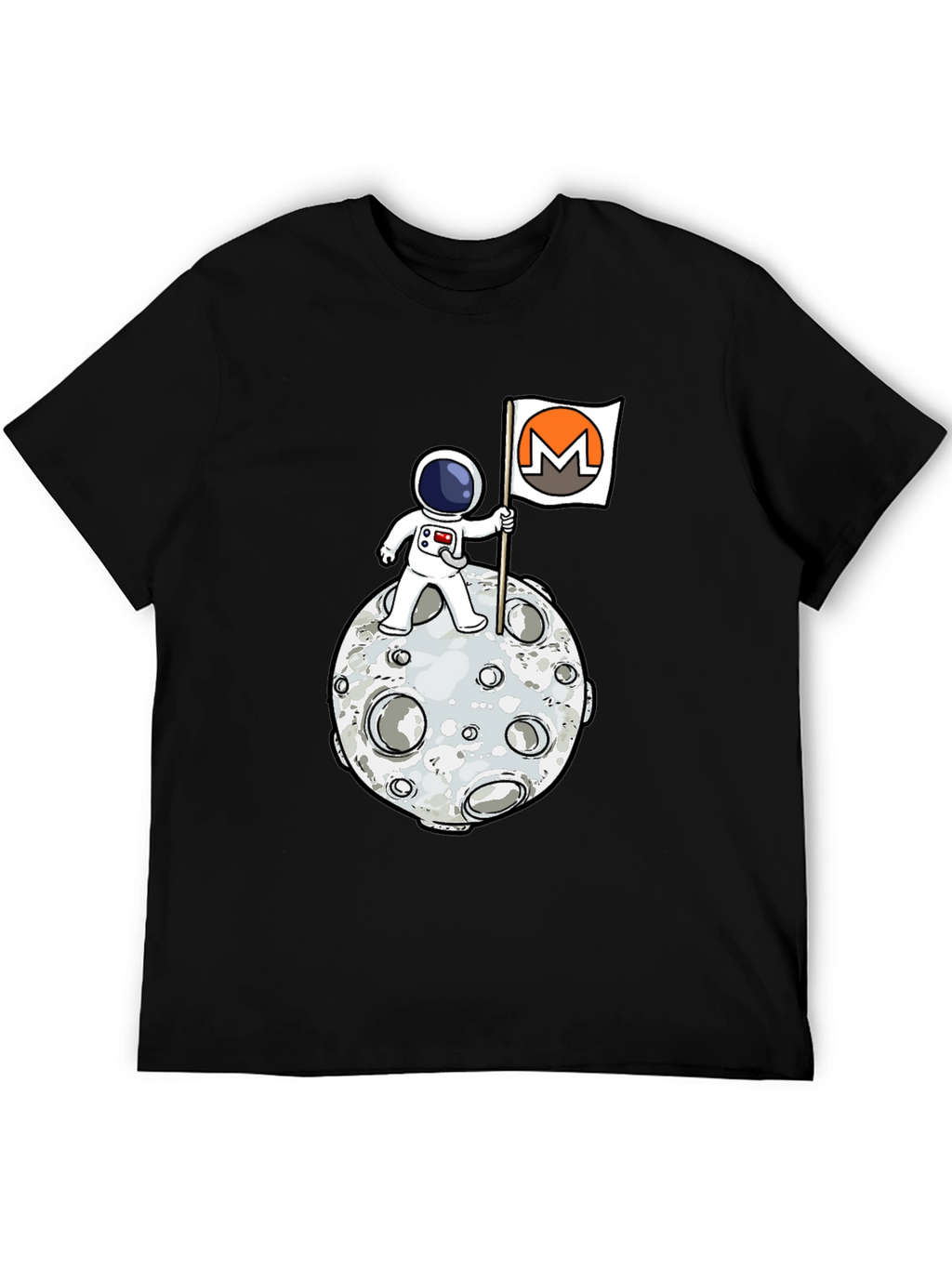 Astronaut Moon Monero Crypto T-Shirt