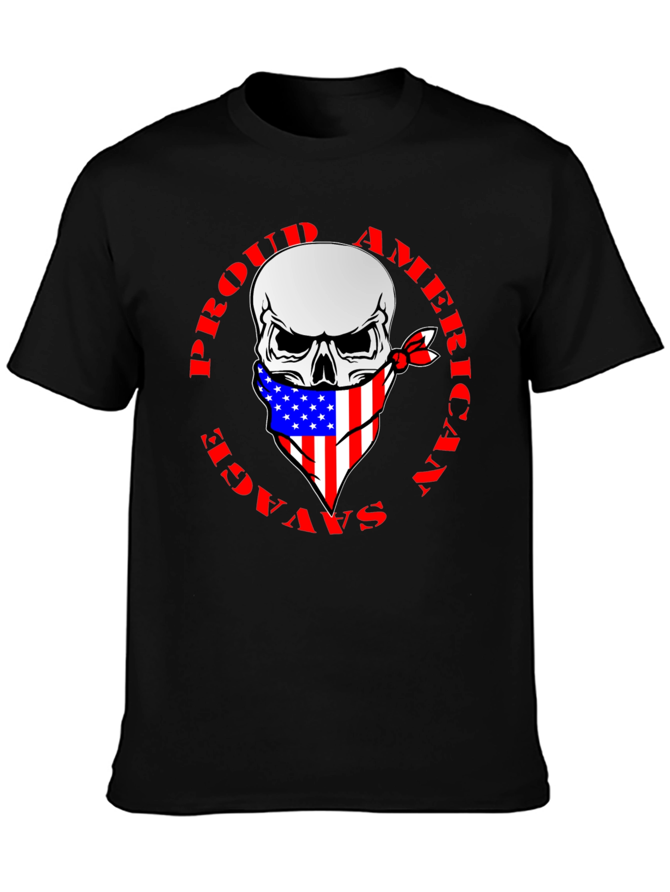 Proud American Savage Skull T-Shirt