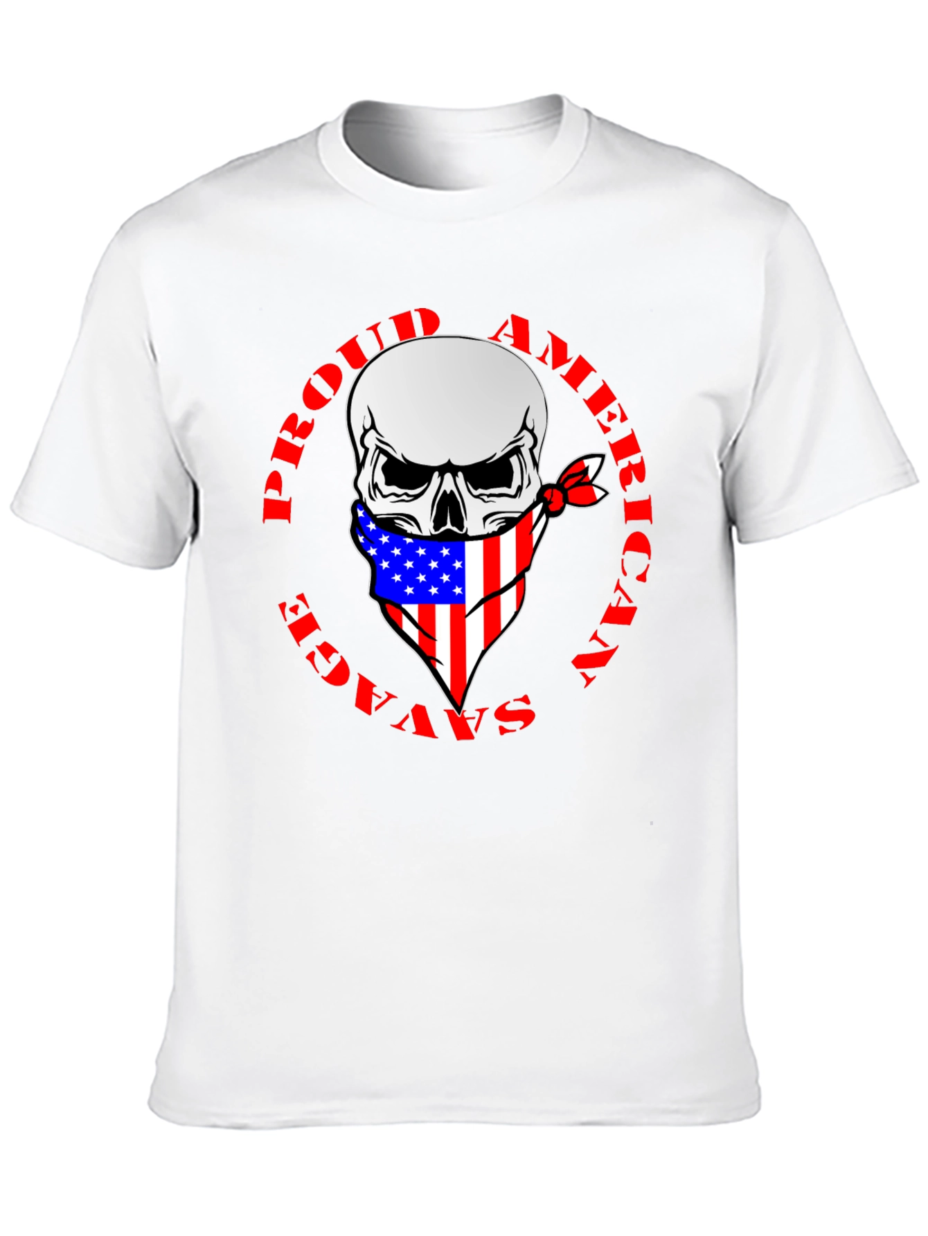 Proud American Savage Skull T-Shirt