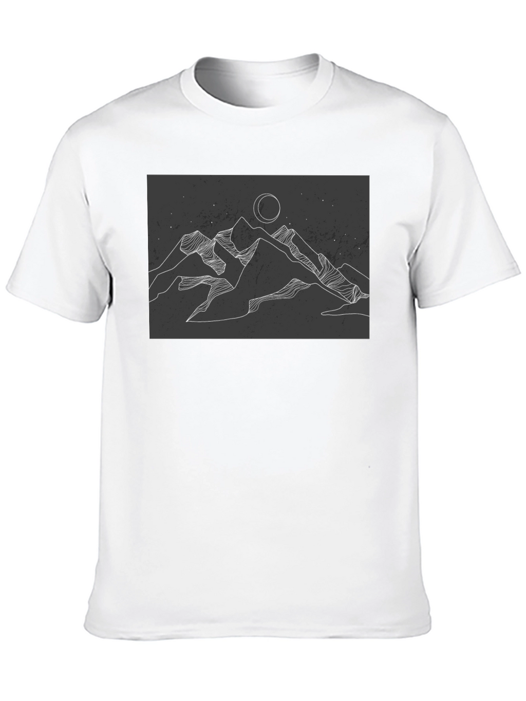 Mountains & Moon Graphic Tee - Black