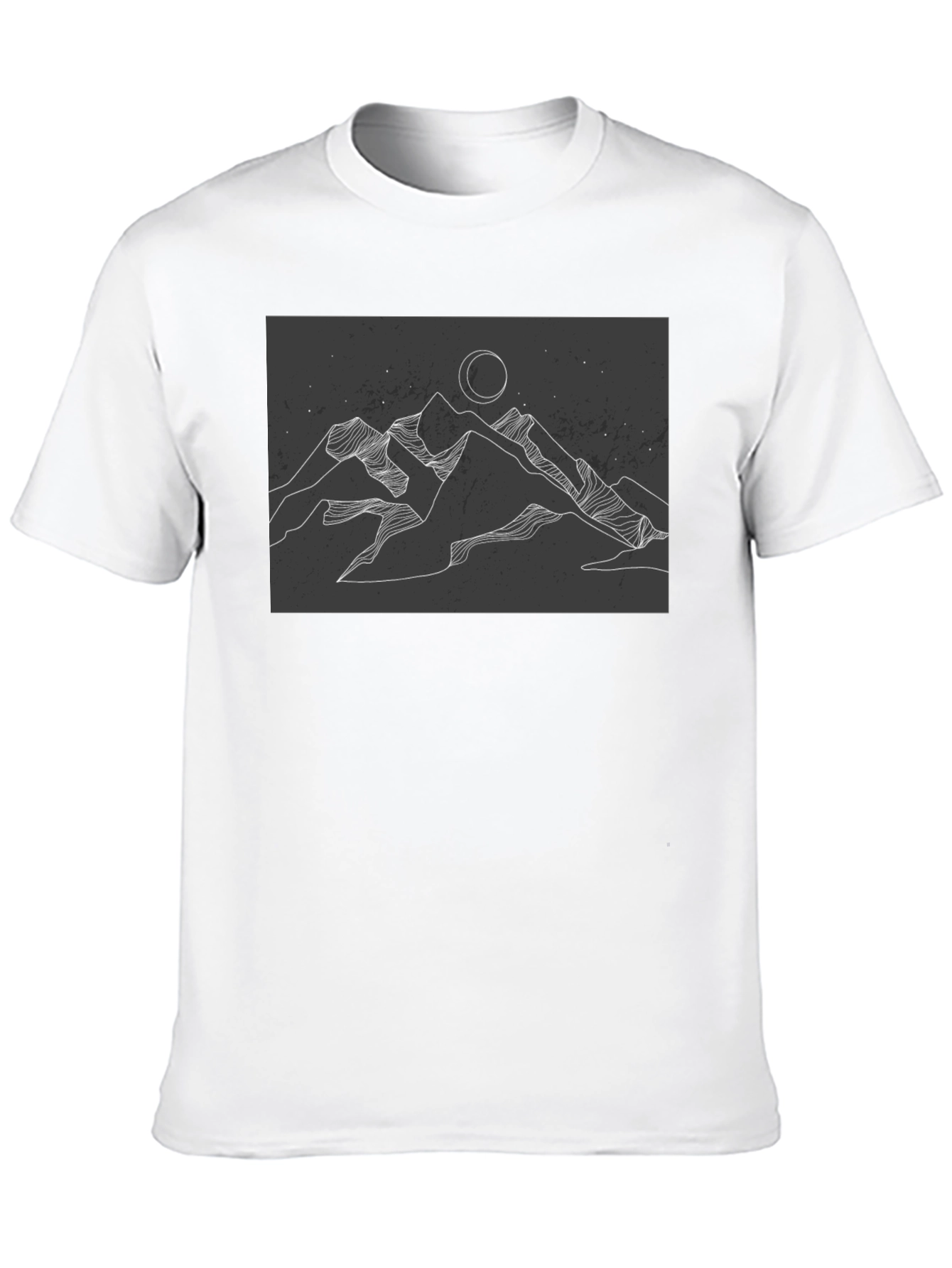 Mountains & Moon Graphic Tee - Black