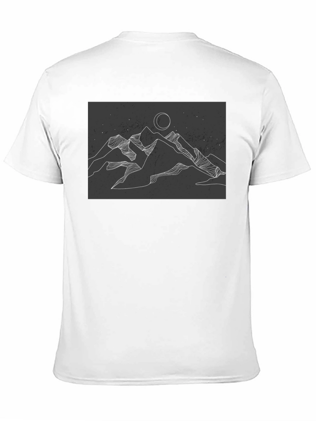 Mountains & Moon Graphic Tee - Black