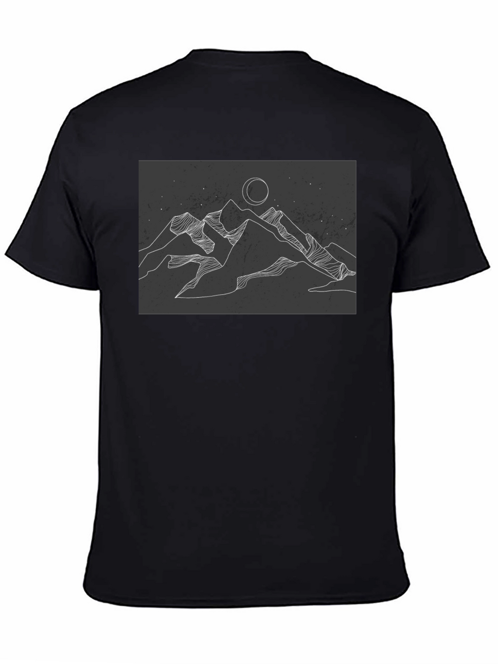 Mountains & Moon Graphic Tee - Black