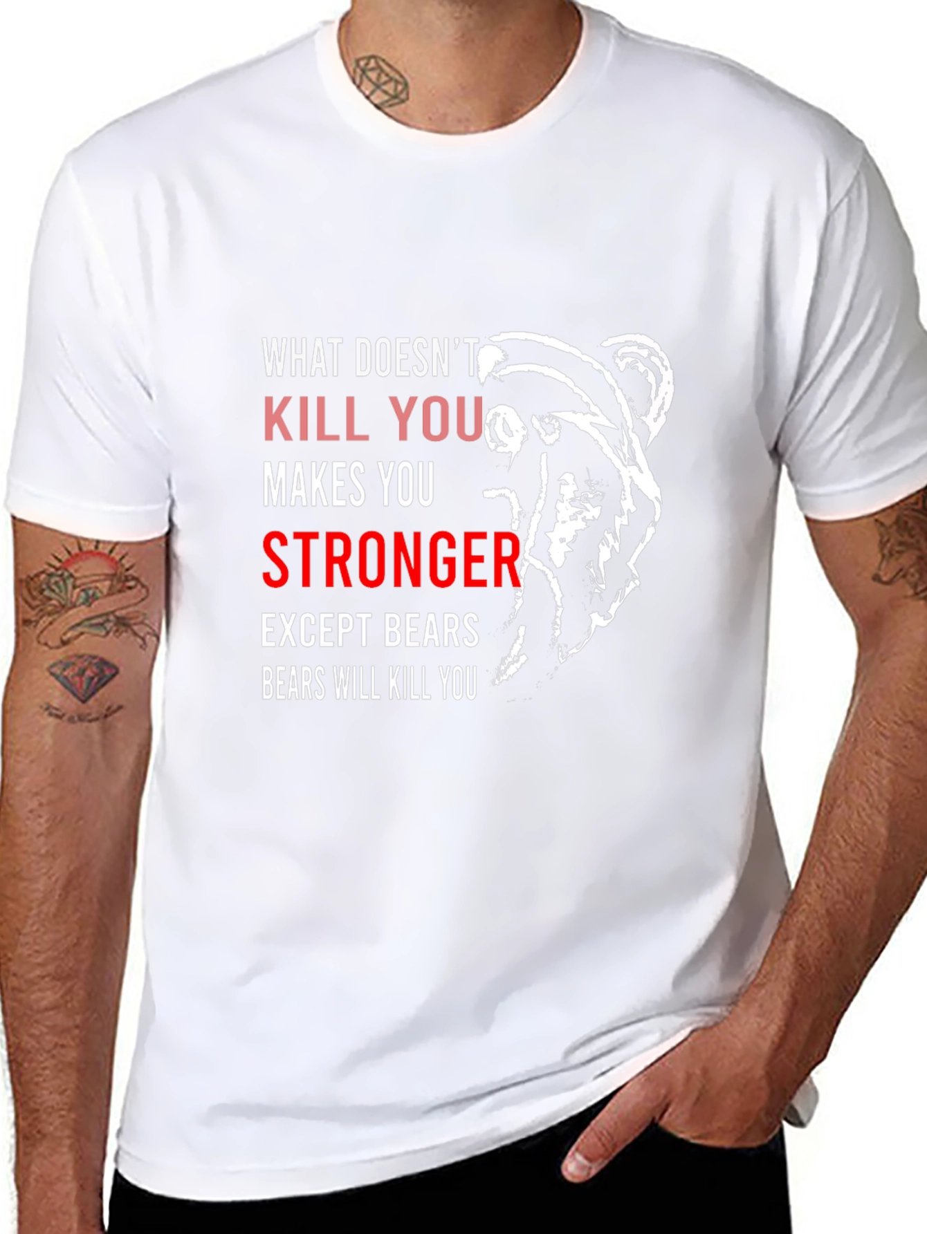 Funny Bear T-Shirt - What Doesnt Kill You