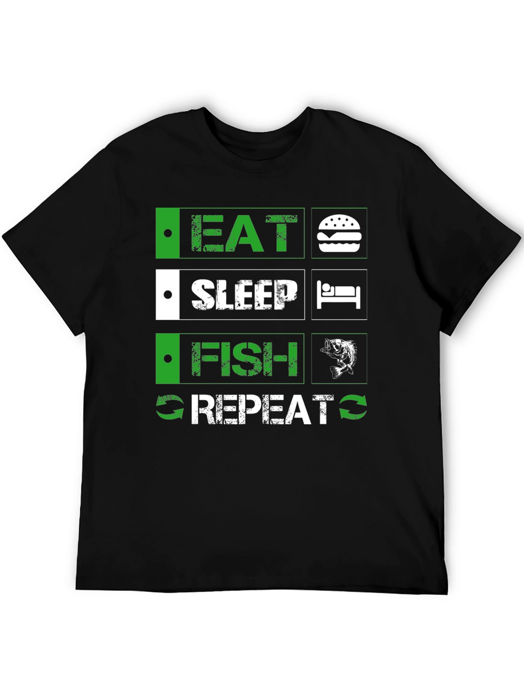 Eat Sleep Fish Repeat Graphic Tee