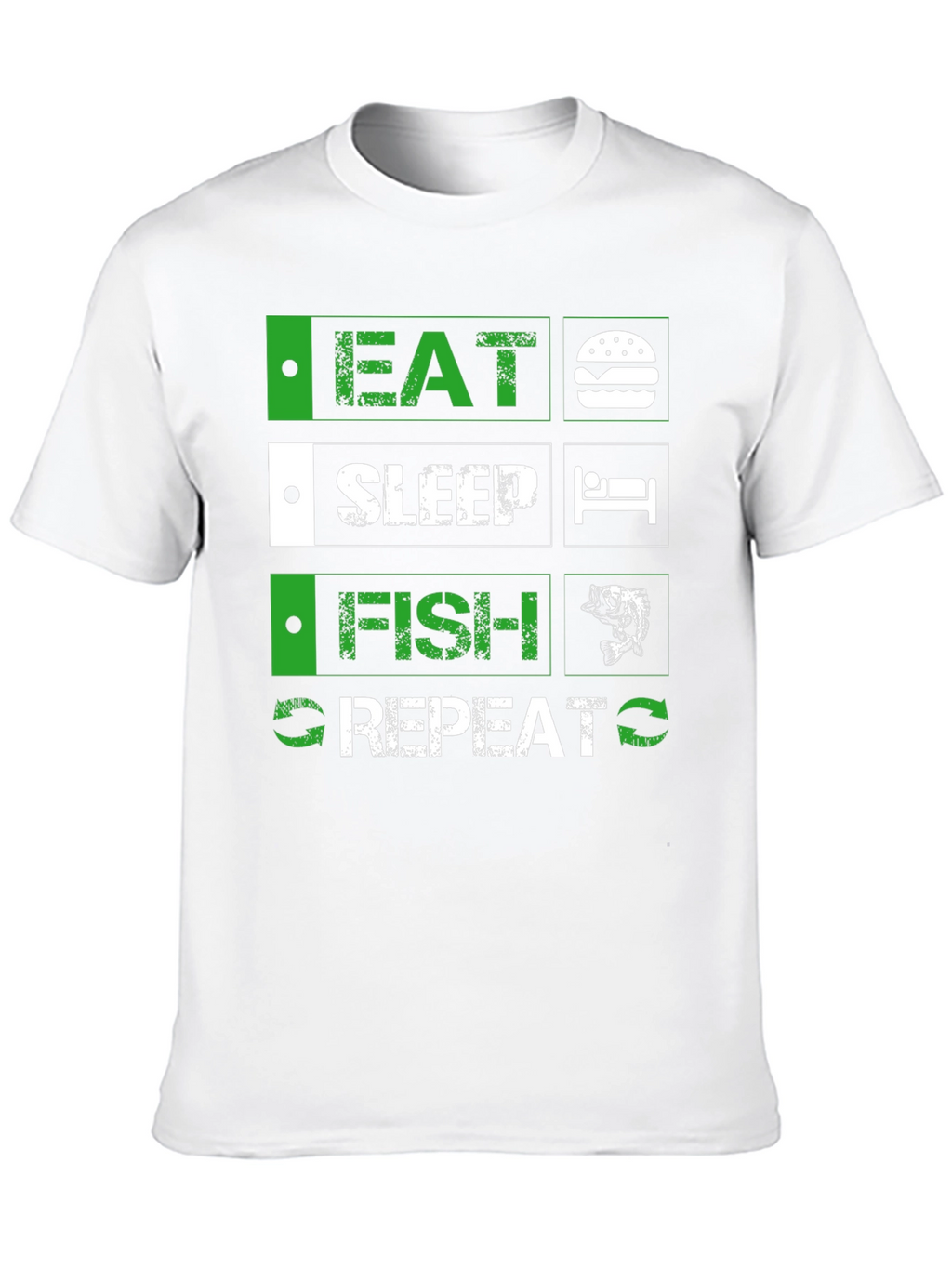 Eat Sleep Fish Repeat Graphic Tee