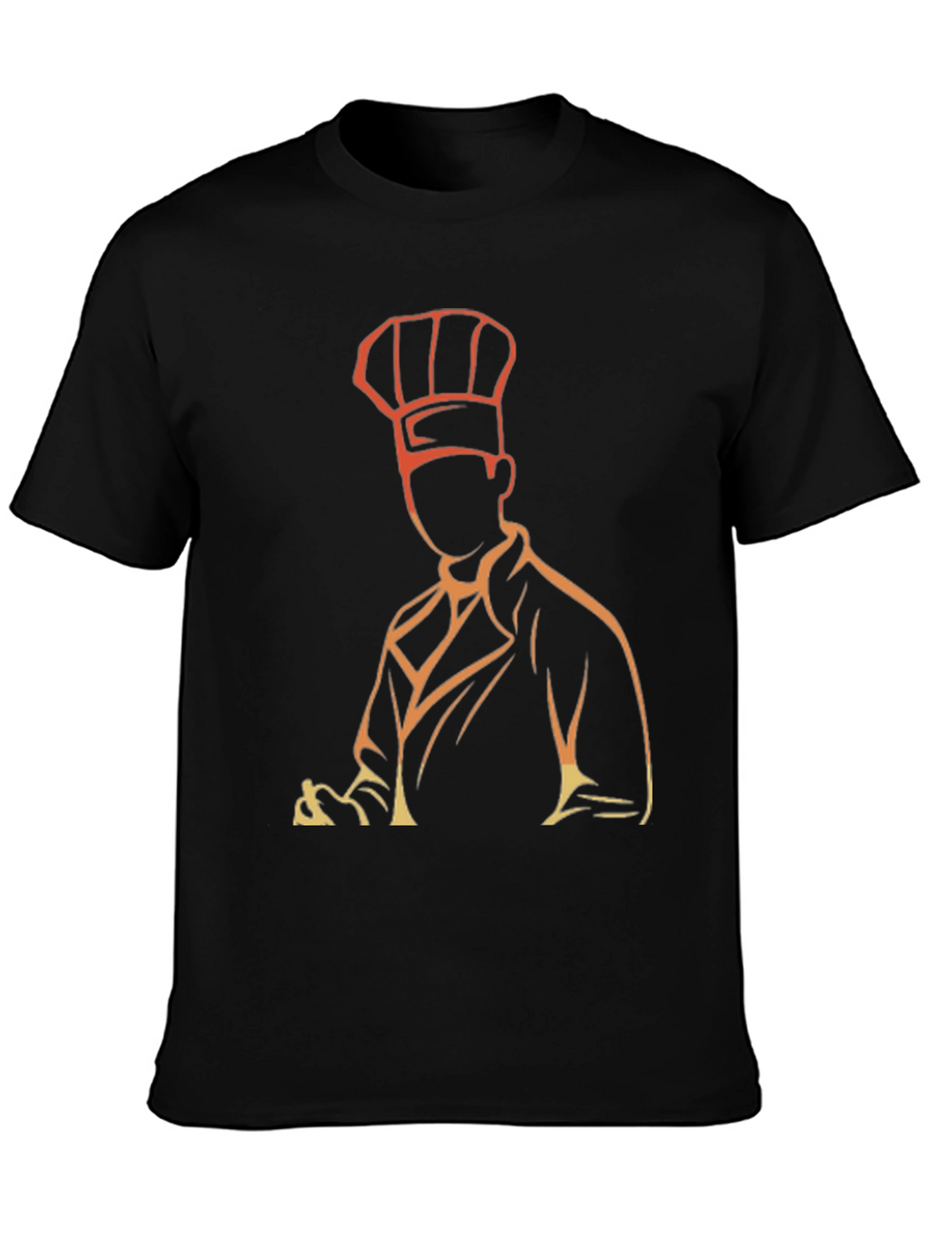 Chef Silhouette Graphic T-Shirt - Black