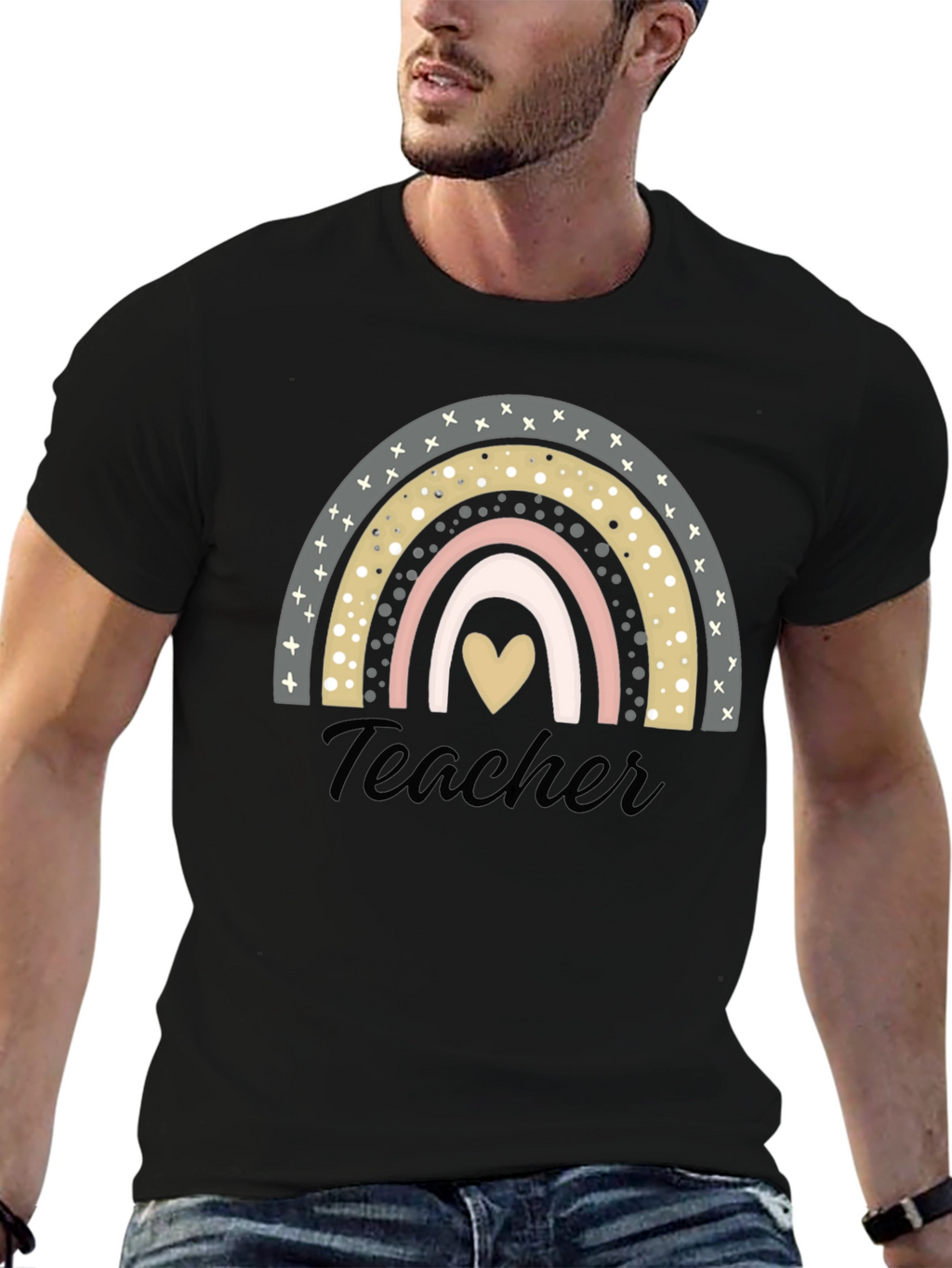 Teacher Rainbow Heart T-Shirt - Unisex