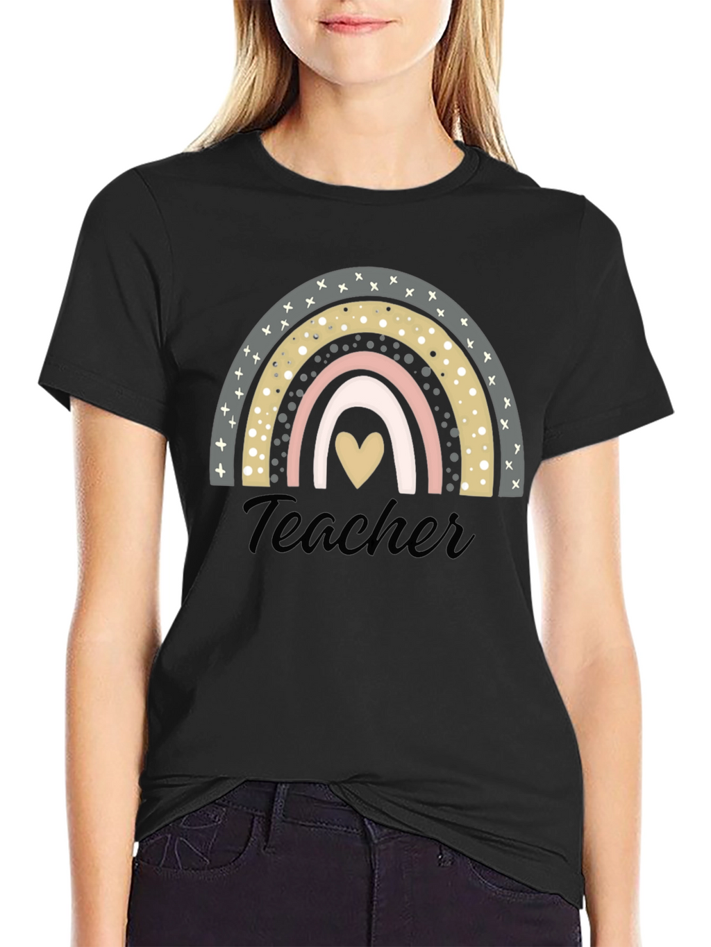 Teacher Rainbow Heart T-Shirt - Unisex