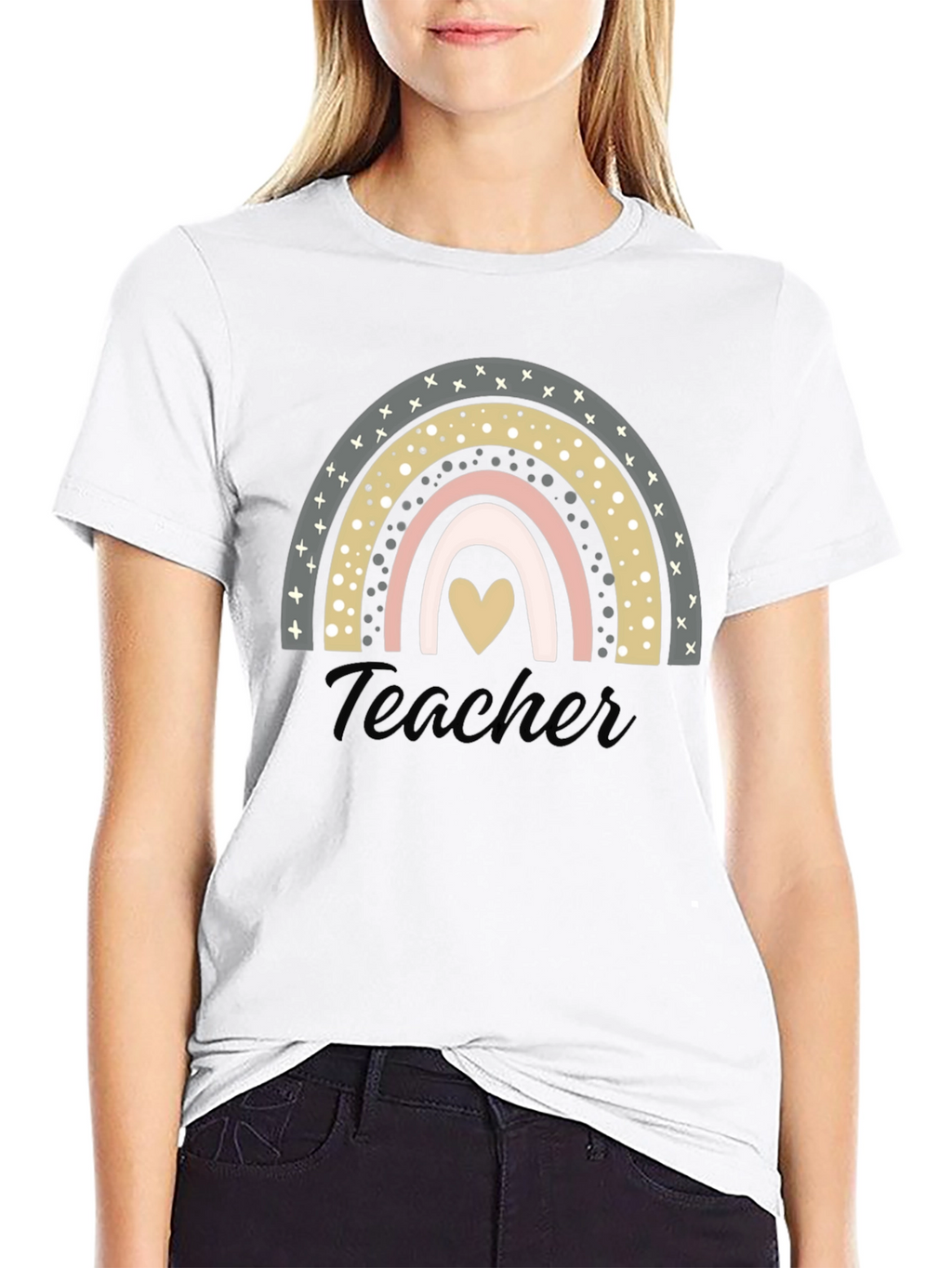 Teacher Rainbow Heart T-Shirt - Unisex