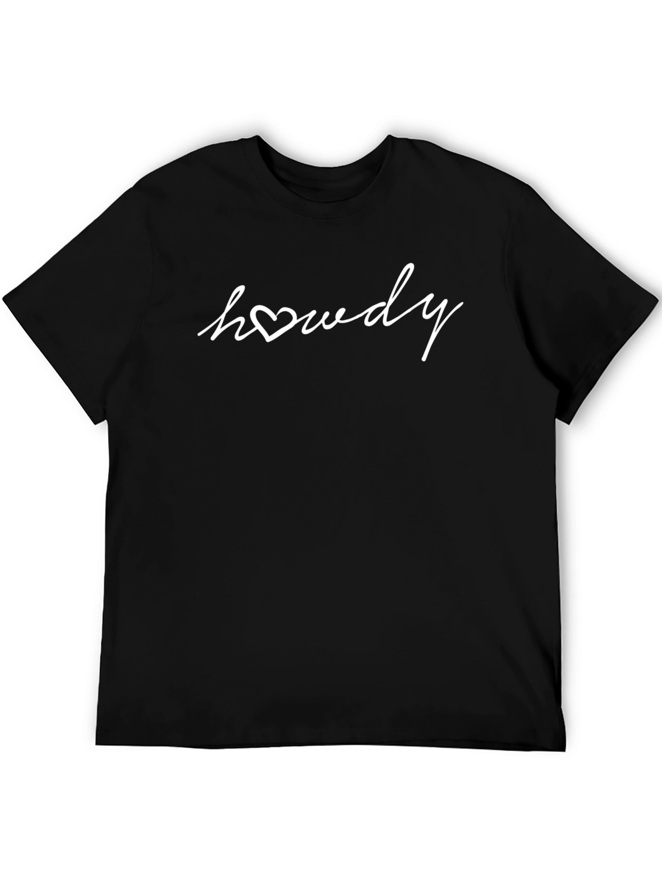 Howdy Heart Graphic Tee - Casual Black T-Shirt