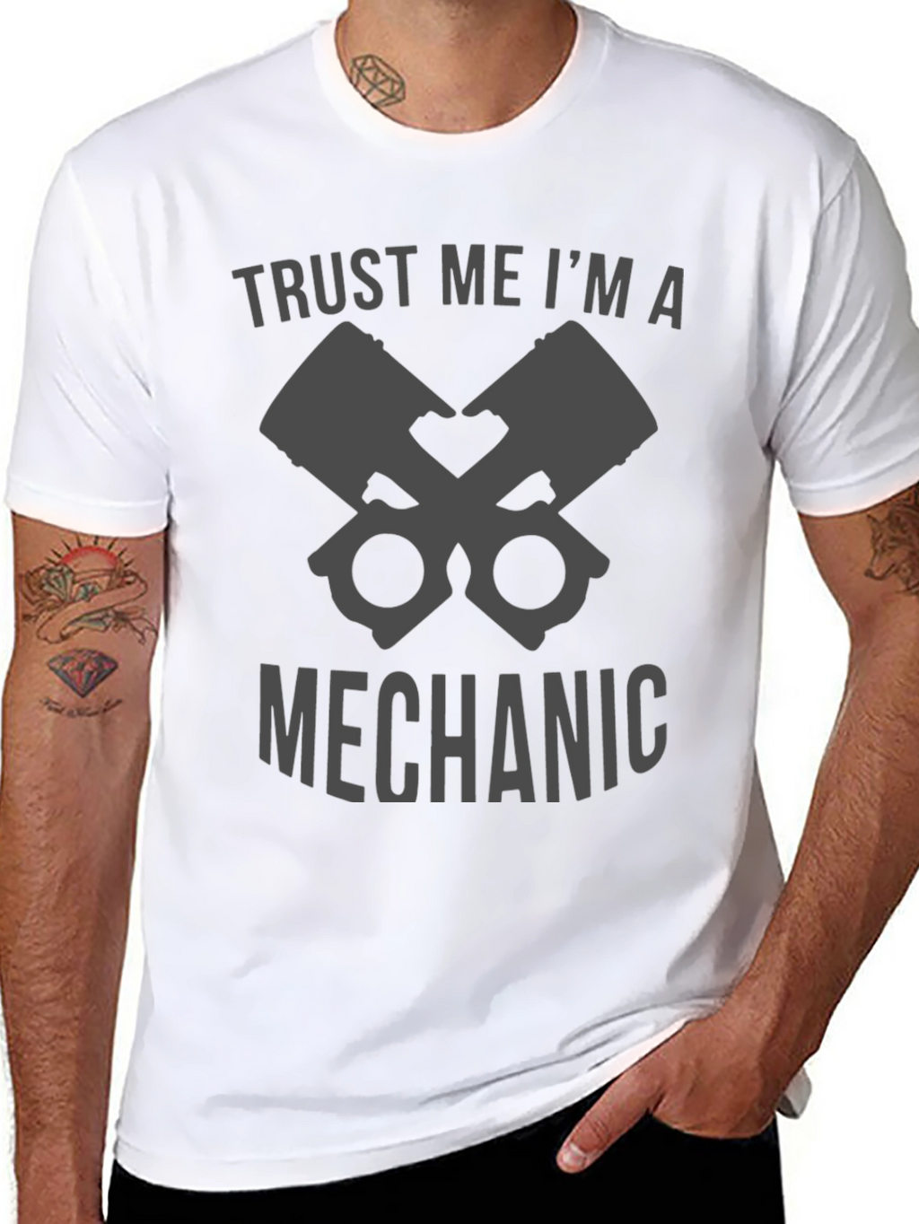 Trust Me Im A Mechanic T-Shirt - Piston Design