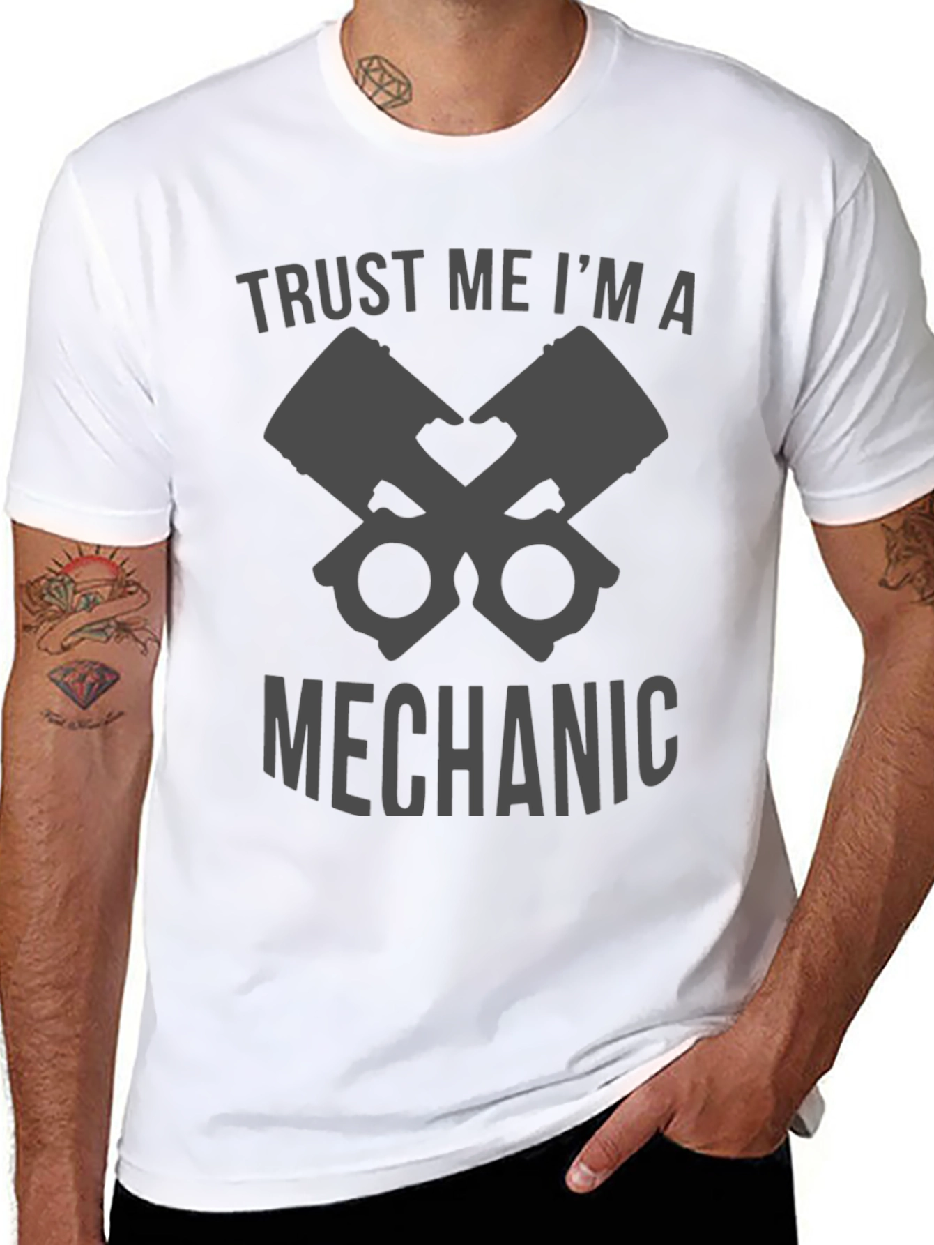 Trust Me Im A Mechanic T-Shirt - Piston Design