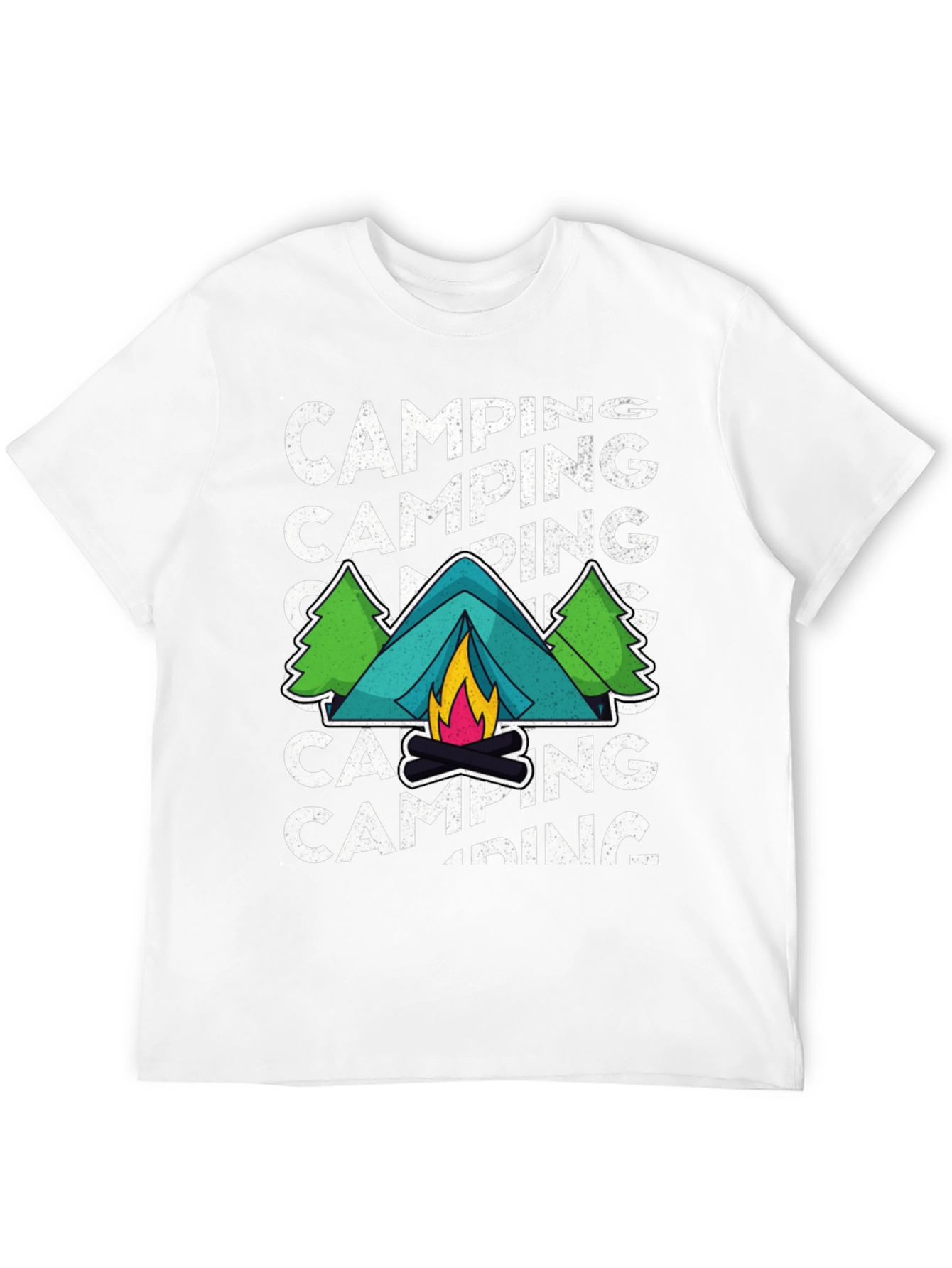 Camping Adventure Graphic Tee - Black