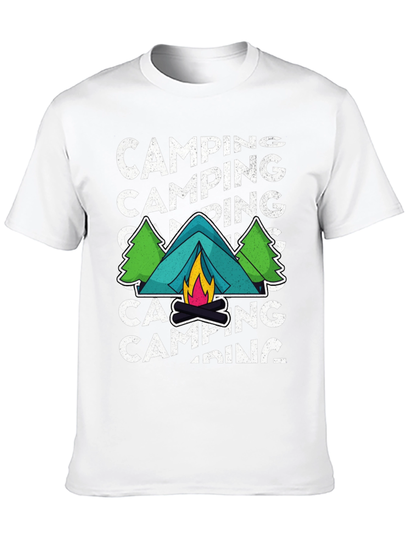 Camping Adventure Graphic Tee - Black