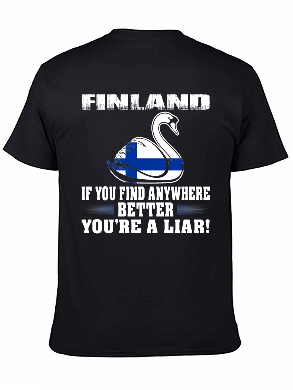 Finland Flag Swan Graphic T-Shirt