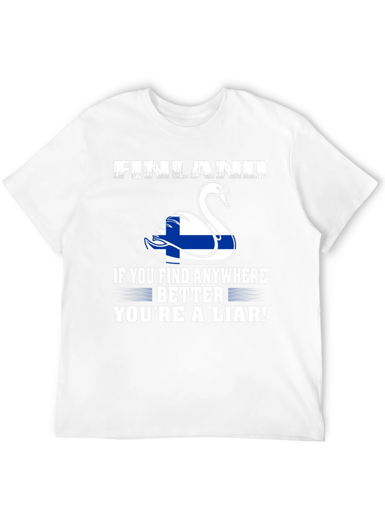 Finland Flag Swan Graphic T-Shirt
