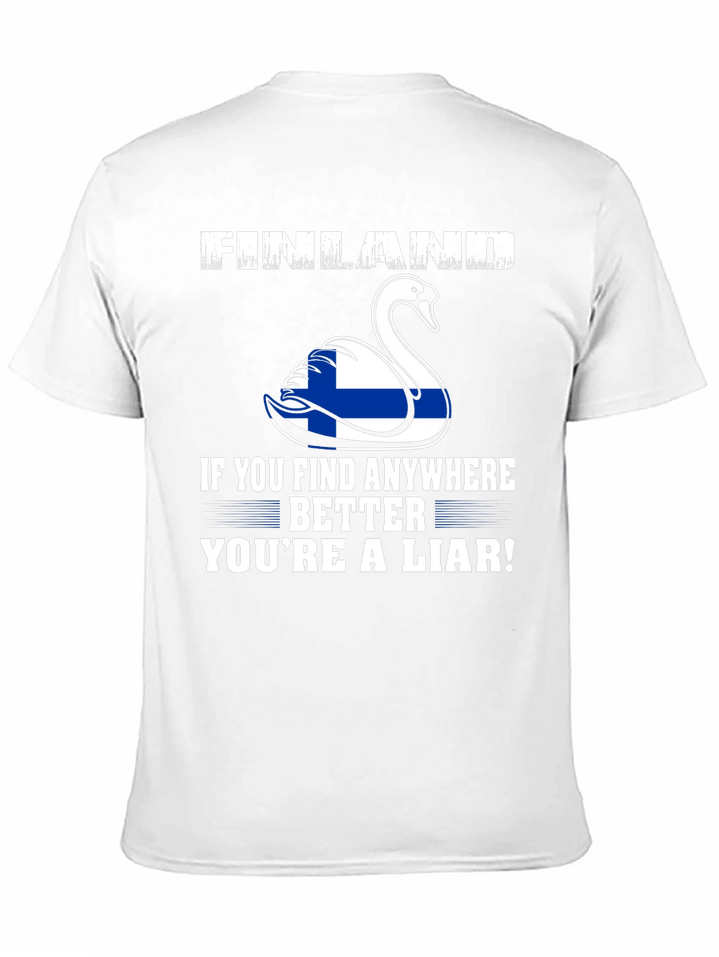 Finland Flag Swan Graphic T-Shirt