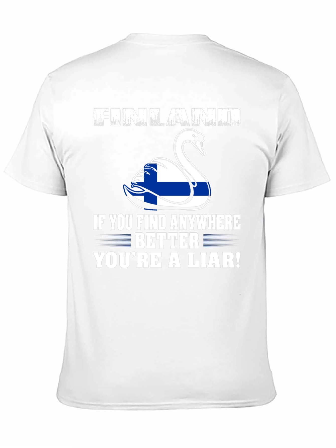Finland Flag Swan Graphic T-Shirt