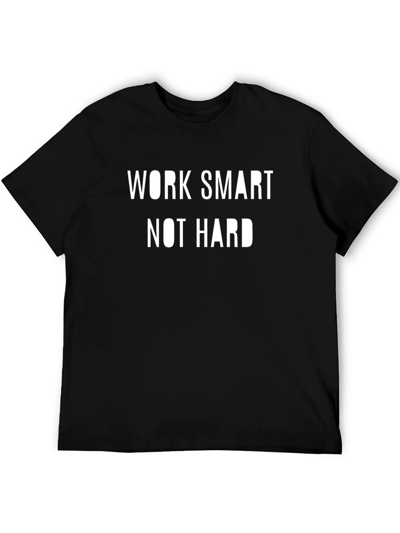Work Smart Not Hard Black Cotton T-Shirt