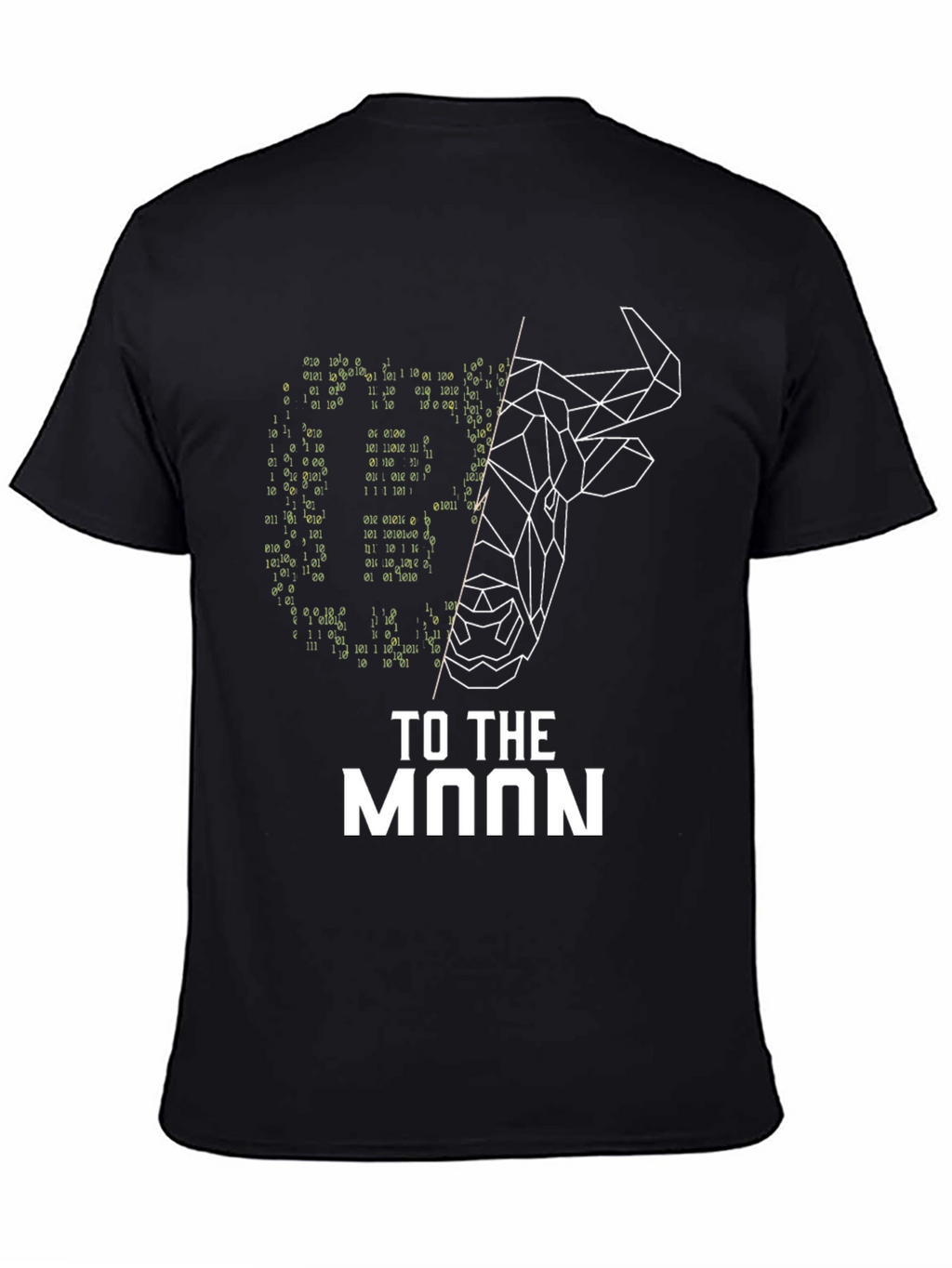 Bitcoin Bull To The Moon Black T-Shirt