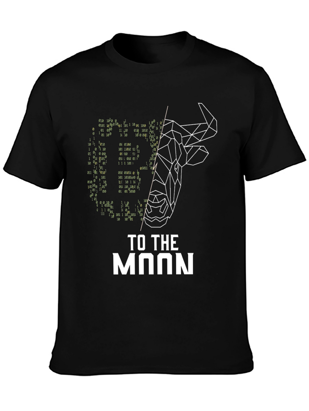 Bitcoin Bull To The Moon Black T-Shirt