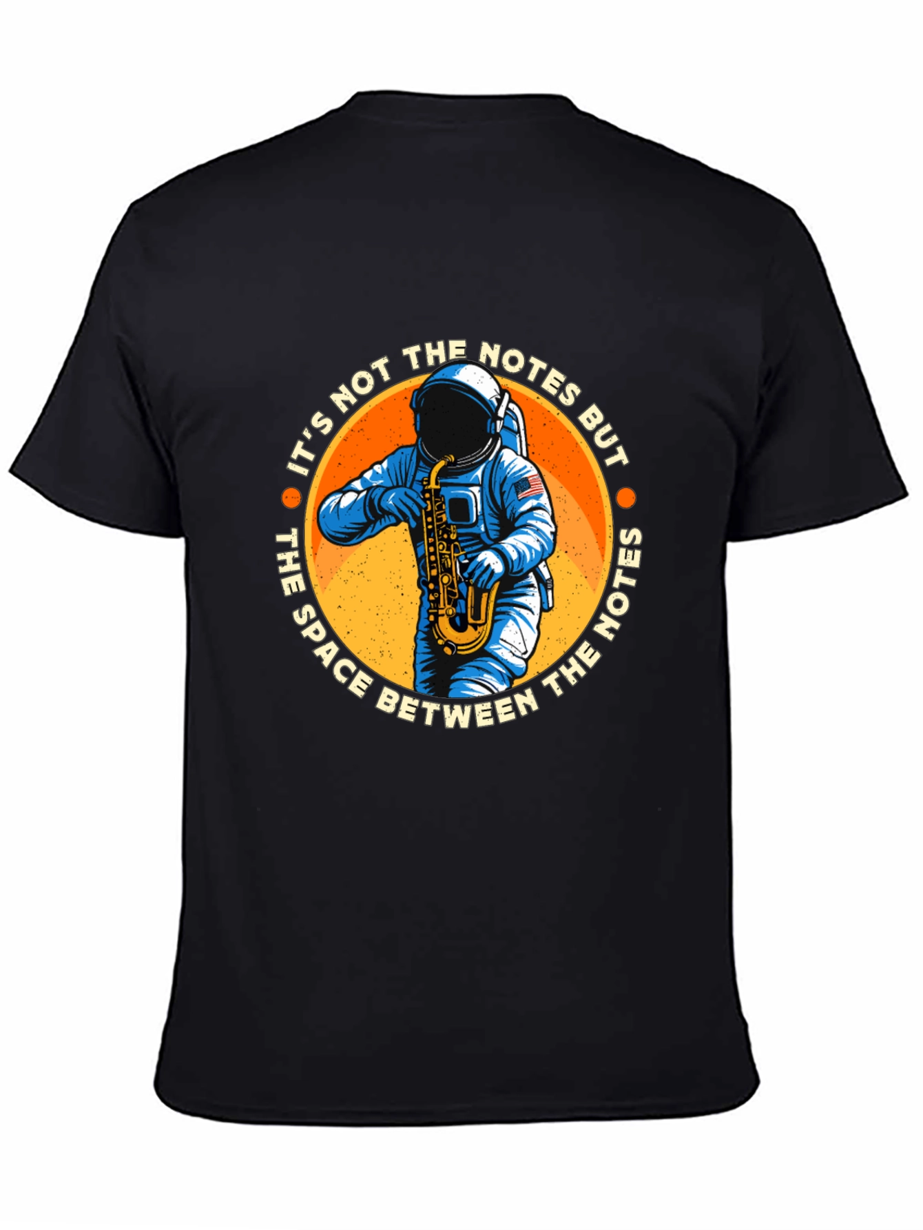 Astronaut Saxophone T-Shirt: Space Between the Notes