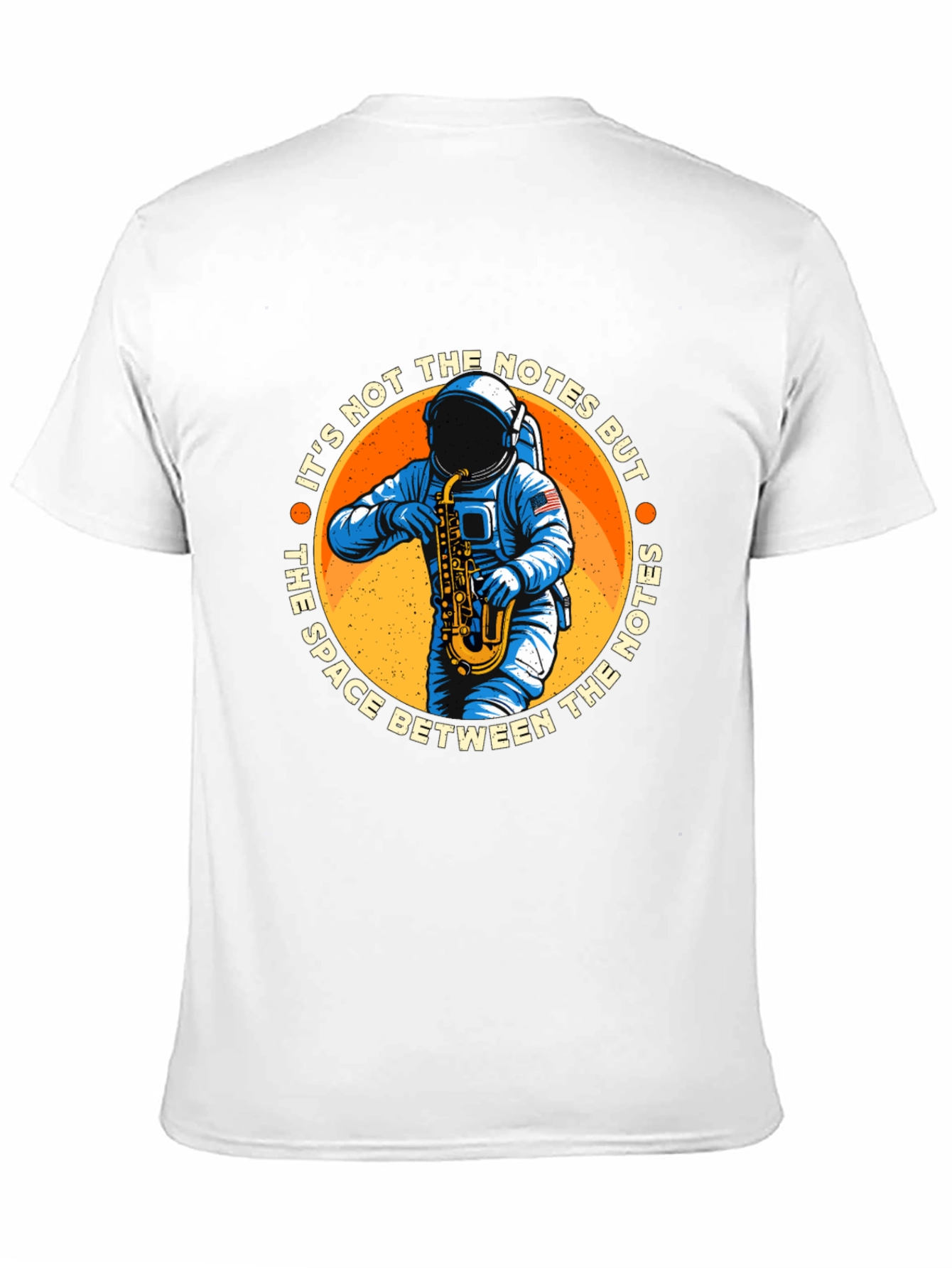 Astronaut Saxophone T-Shirt: Space Between the Notes