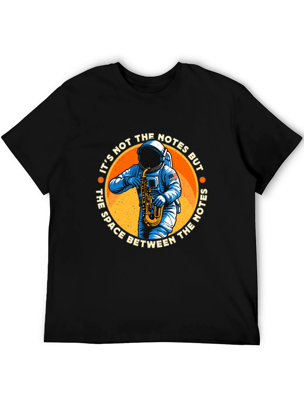 Astronaut Saxophone T-Shirt: Space Between the Notes