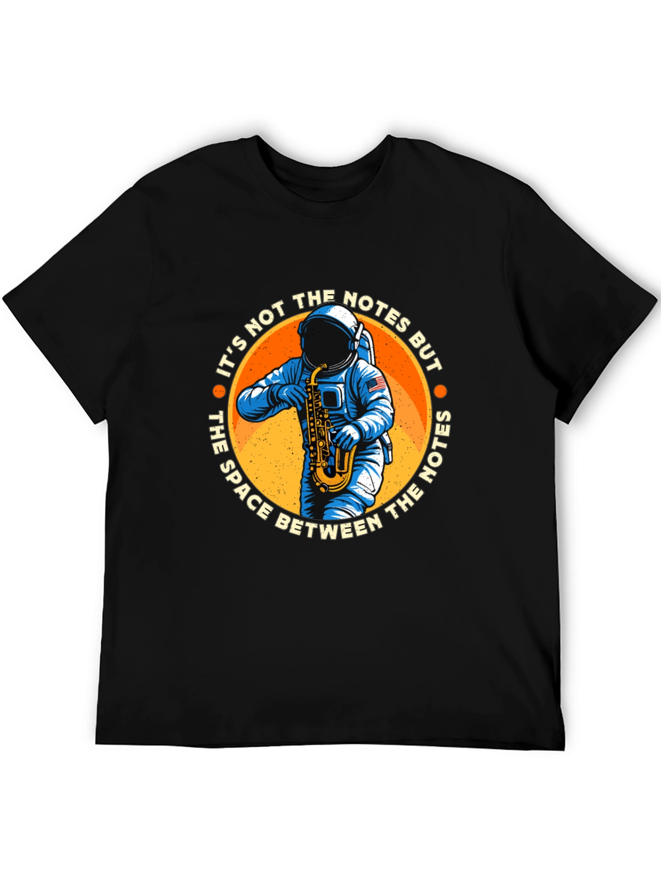 Astronaut Saxophone T-Shirt: Space Between the Notes