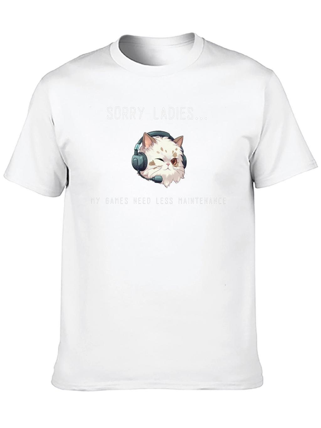 Sorry Ladies Gamer Cat T-Shirt