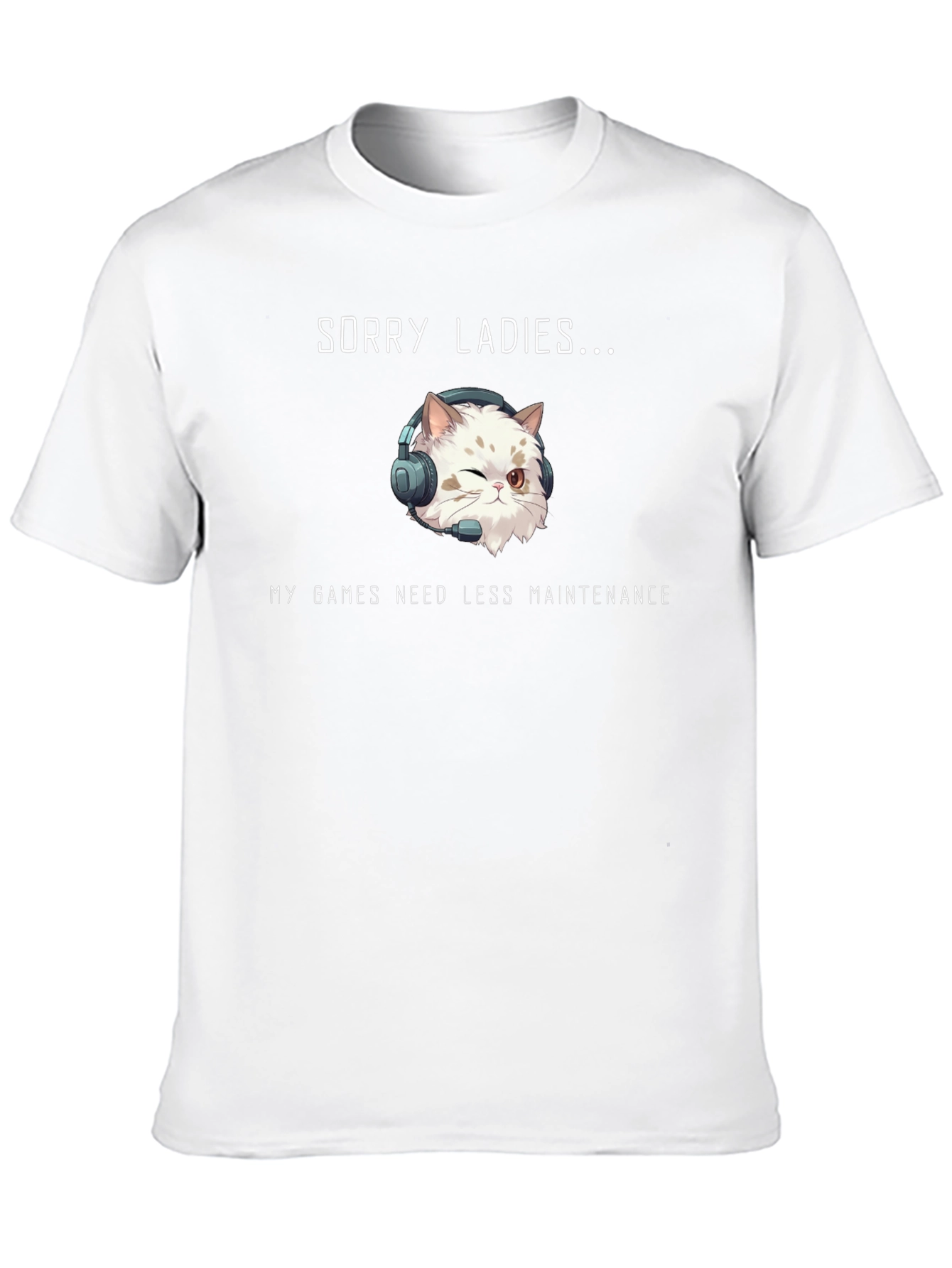 Sorry Ladies Gamer Cat T-Shirt