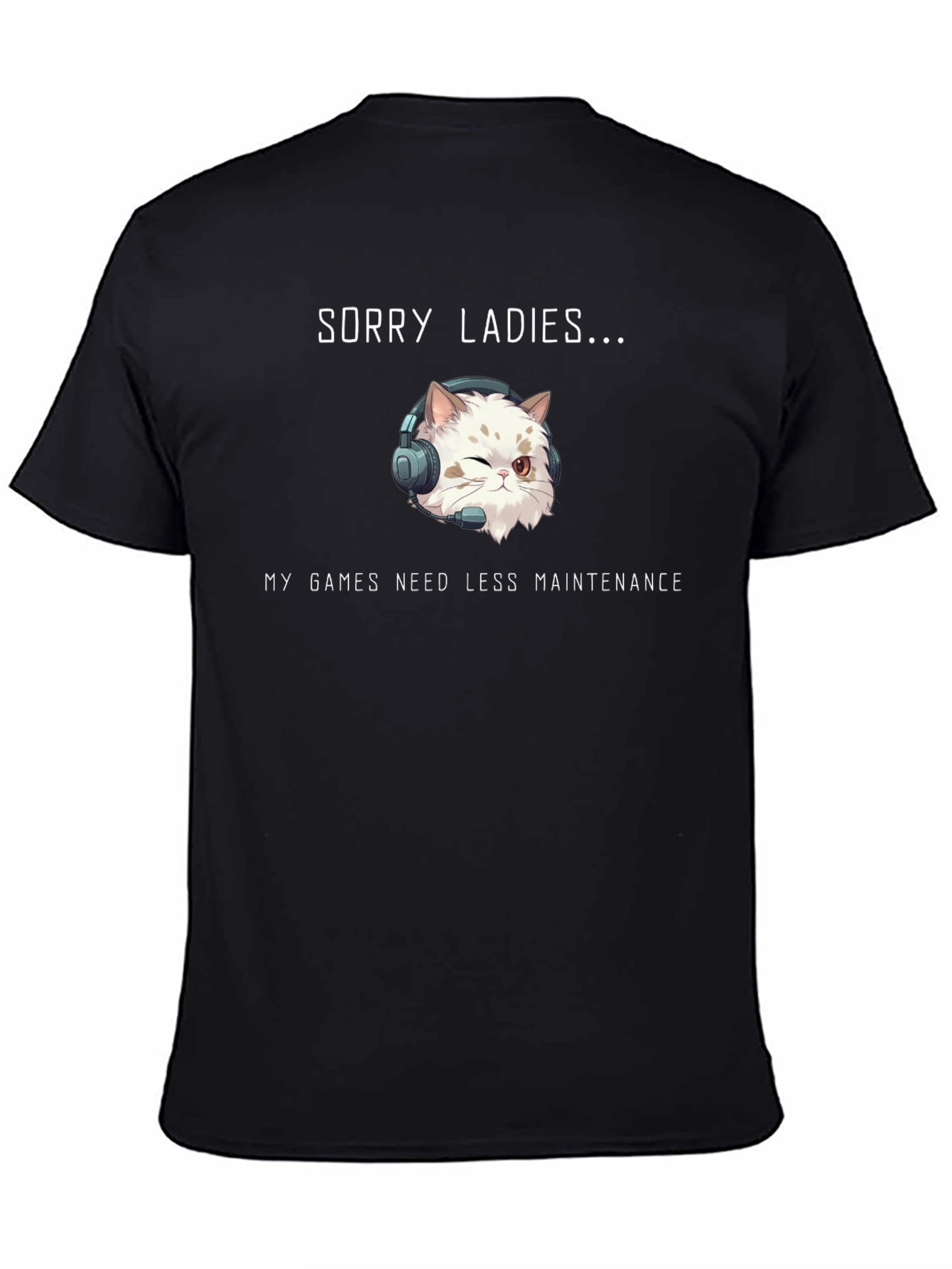 Sorry Ladies Gamer Cat T-Shirt