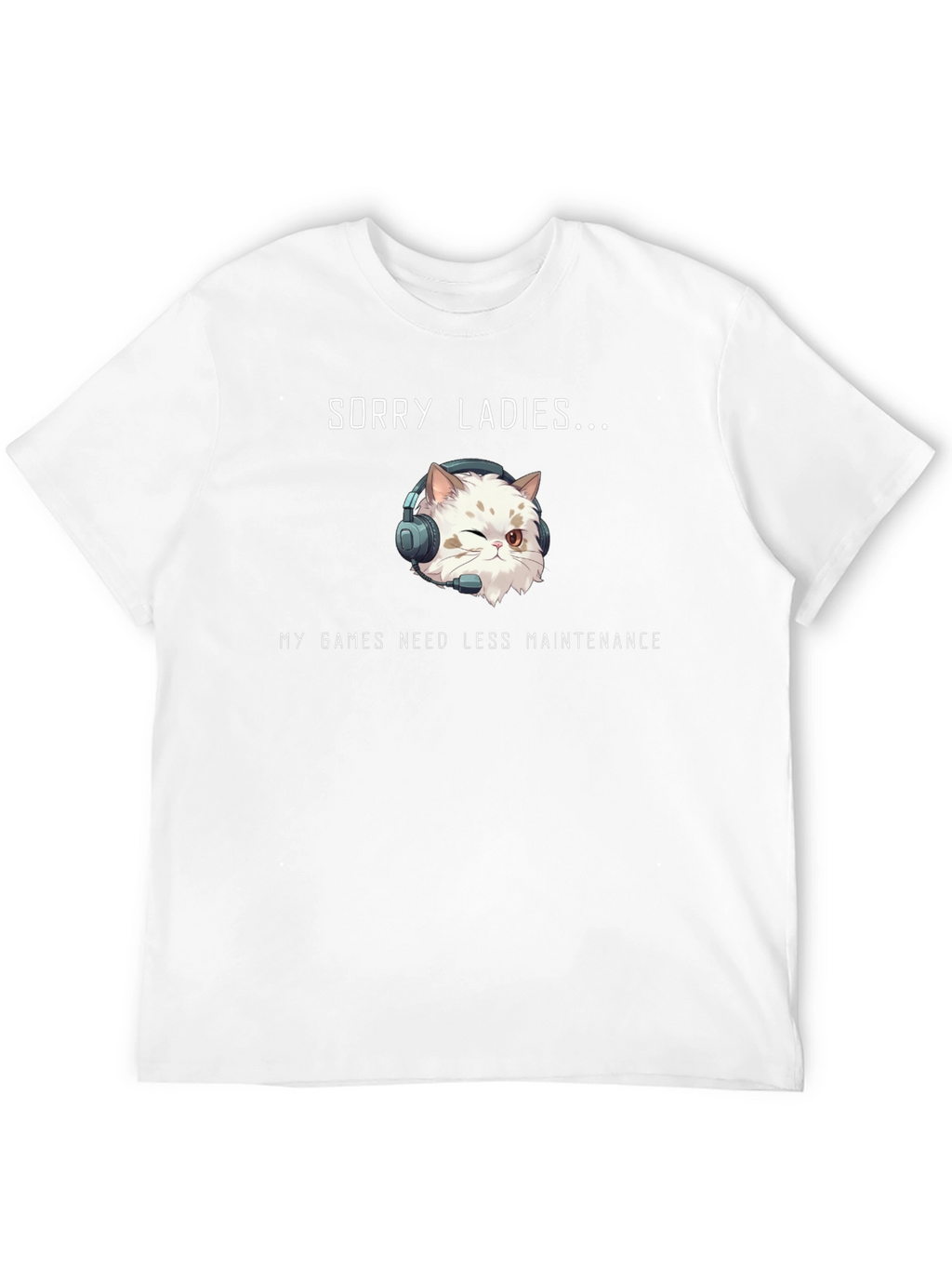 Sorry Ladies Gamer Cat T-Shirt